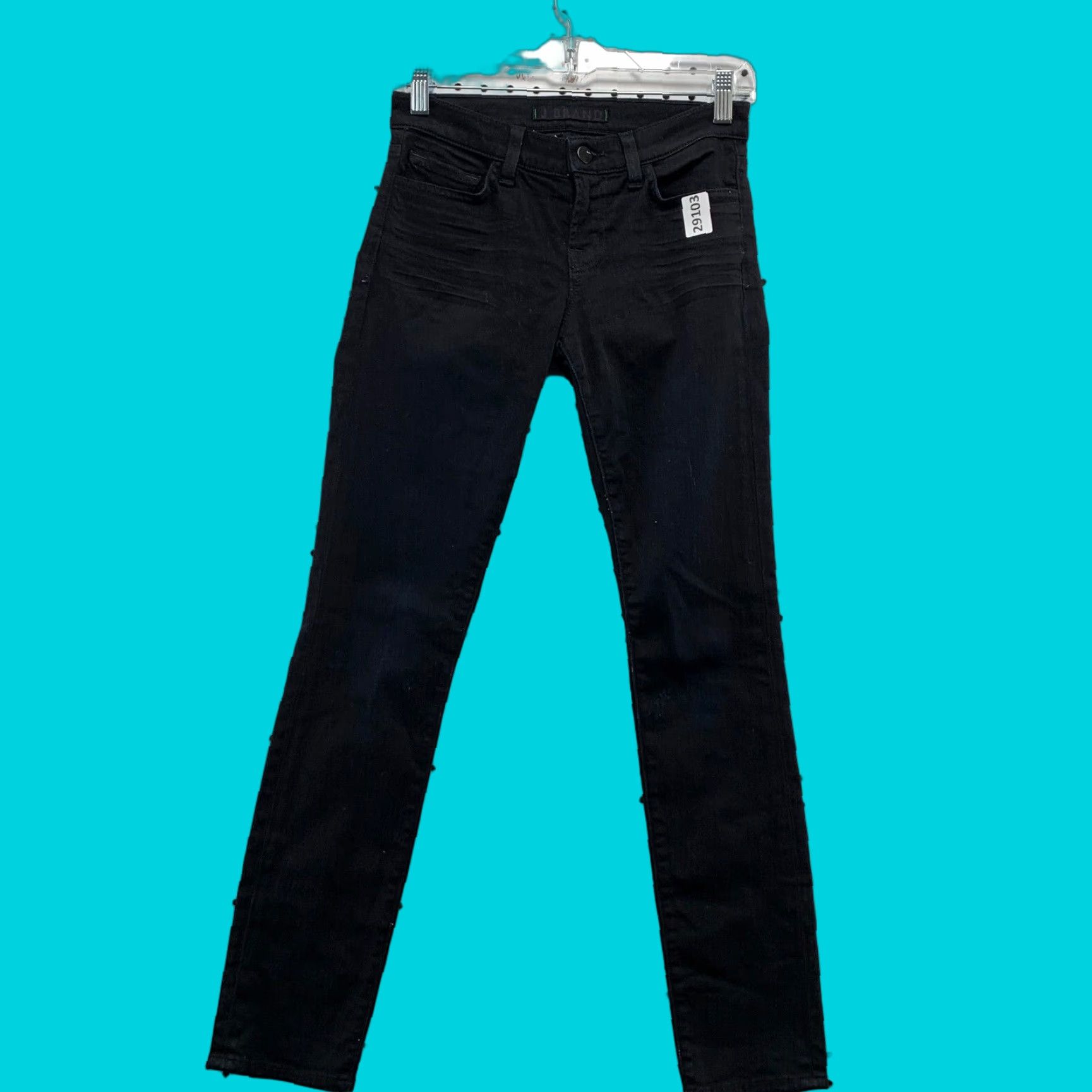 J Brand VINTAGE J Brand Black Denim Skinny Jeans Womens Size 25 Slim Fit Size 42" / US 20 - 1 Thumbnail