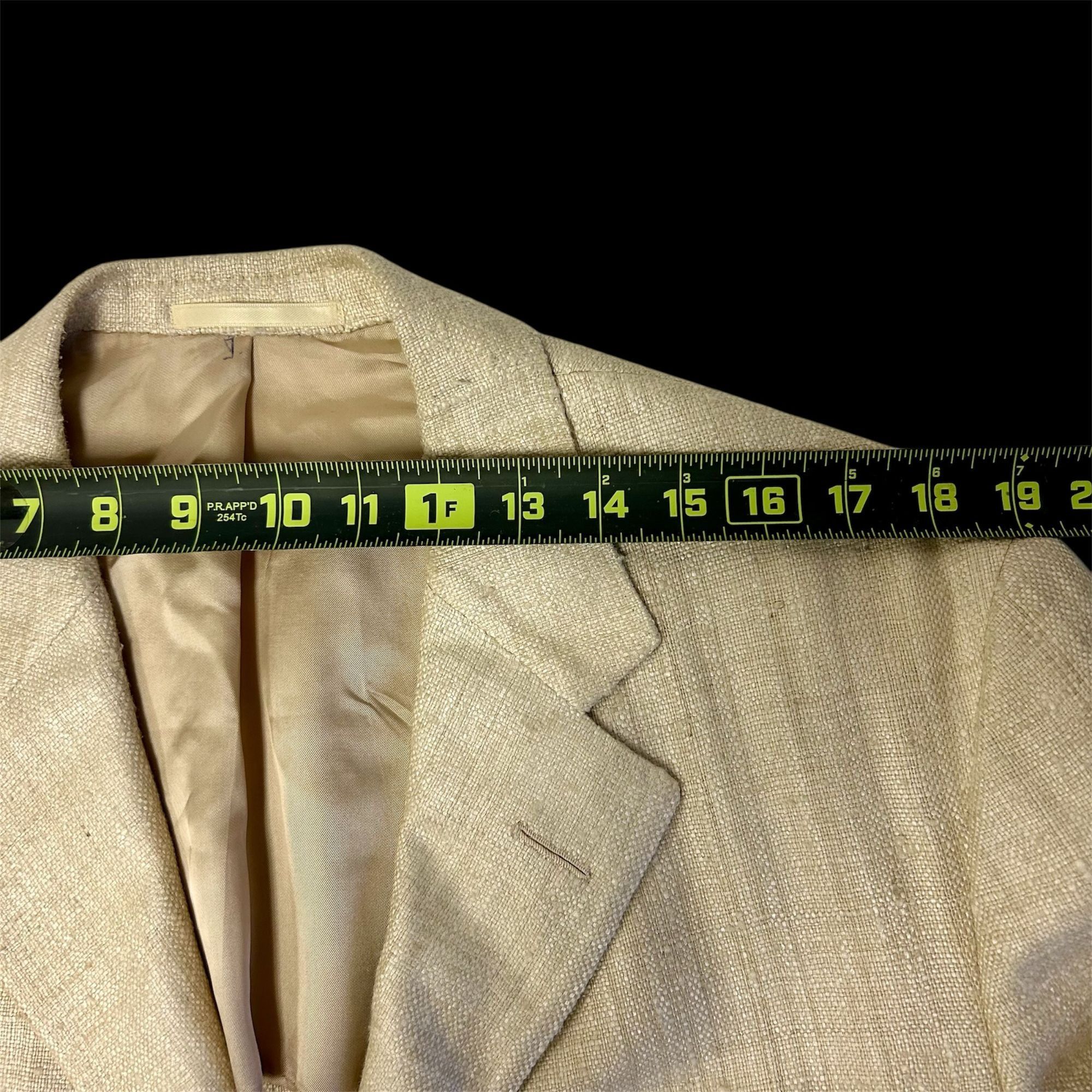 Ralph Lauren Ralph Lauren PURPLE LABEL Cream Sport Coat 3 BTN Jacket Size 44R - 10 Thumbnail