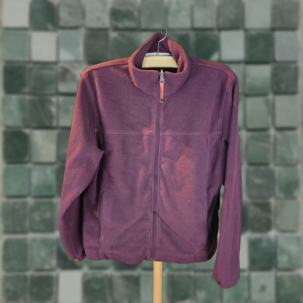 Vintage VINTAGE Y2K LL BEAN Purple Fleece Full Zip Up SZ Medium Sweatshirt Mens Size US M / EU 48-50 / 2 - 1 Thumbnail