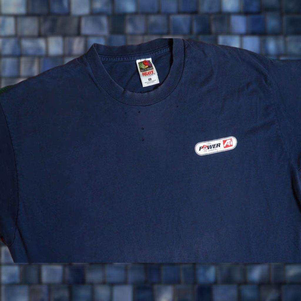 Fruit Of The Loom VINTAGE Fruit of the Loom ATI Rage 128 Tech Video Game Promo Faded Blue Tee T-Shirt XL 90s Mens Size US XL / EU 56 / 4 - 1 Thumbnail