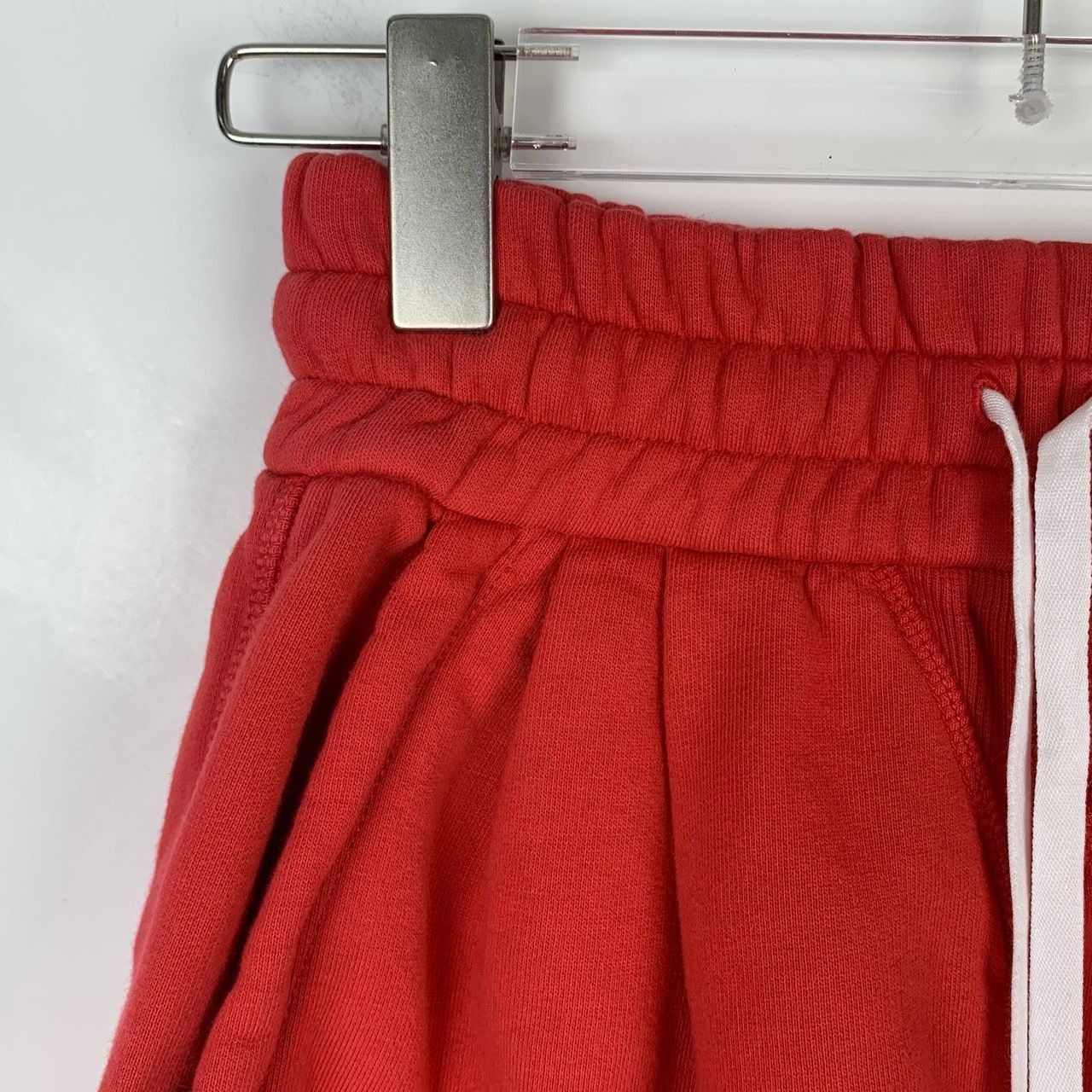 Miu Miu [MiuMiu] Logo Lettering Print Elastic Waistband Red Cotton S Size 36" / US 14 / IT 50 - 6 Thumbnail