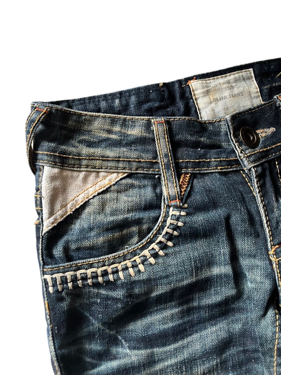 If Six Was Nine Lolita stitched Pocket Mud Washed Flared Jeans Size US 29 - 10 Thumbnail