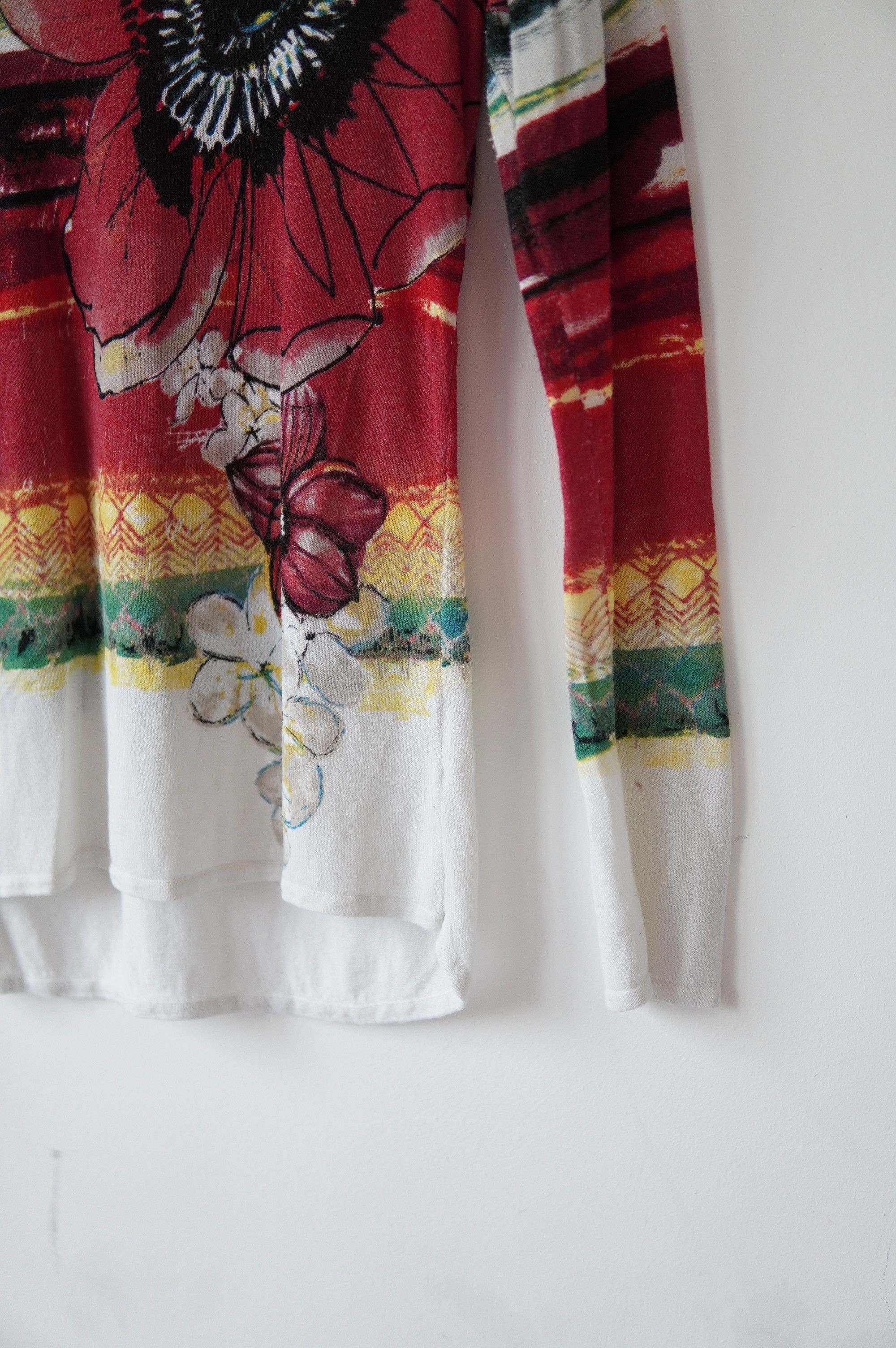 Desigual Desingual Floral Mesh Relaxed Blouse Top Size M / US 6-8 / IT 42-44 - 4 Thumbnail