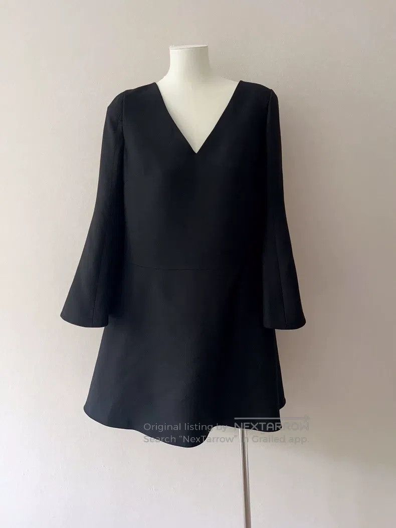Valentino Valentino Wool mulberry silk flared sleeve dress Size S / US 4 / IT 40 - 1 Thumbnail