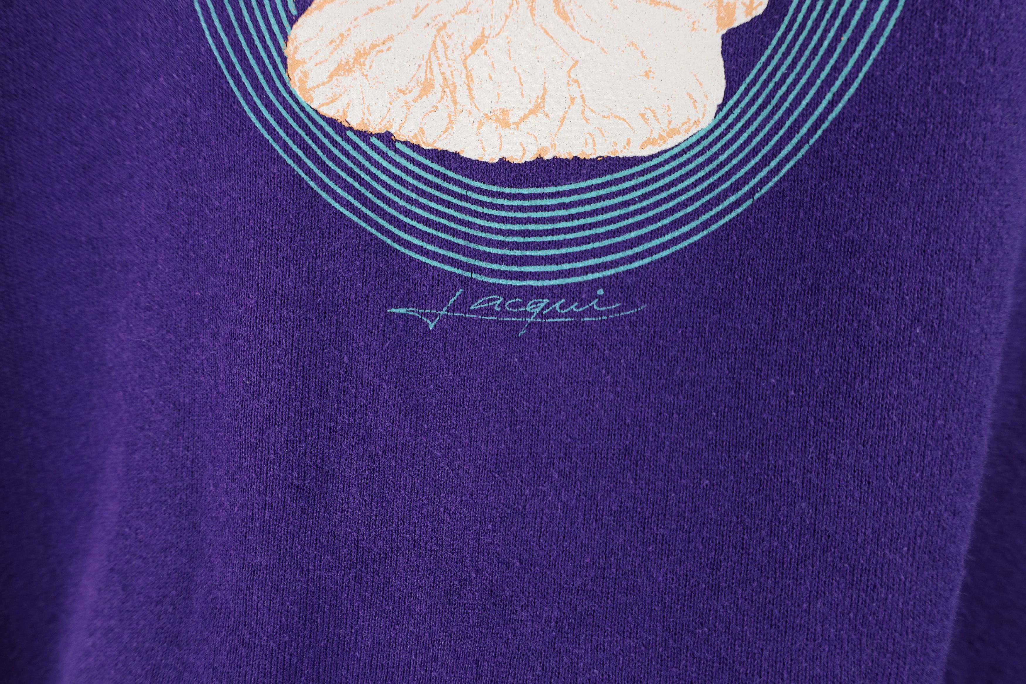 Vintage Vintage 90s Streetwear Spaniel Dog Sweatshirt Purple USA Size XL / US 12-14 / IT 48-50 - 5 Thumbnail
