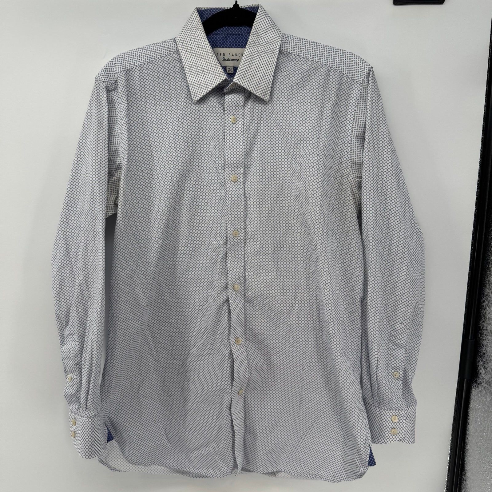 Ted Baker Men’s Ted Baker Endurance Dress Shirt 15.5 32/33 Blue Micro Size US M / EU 48-50 / 2 - 1 Thumbnail