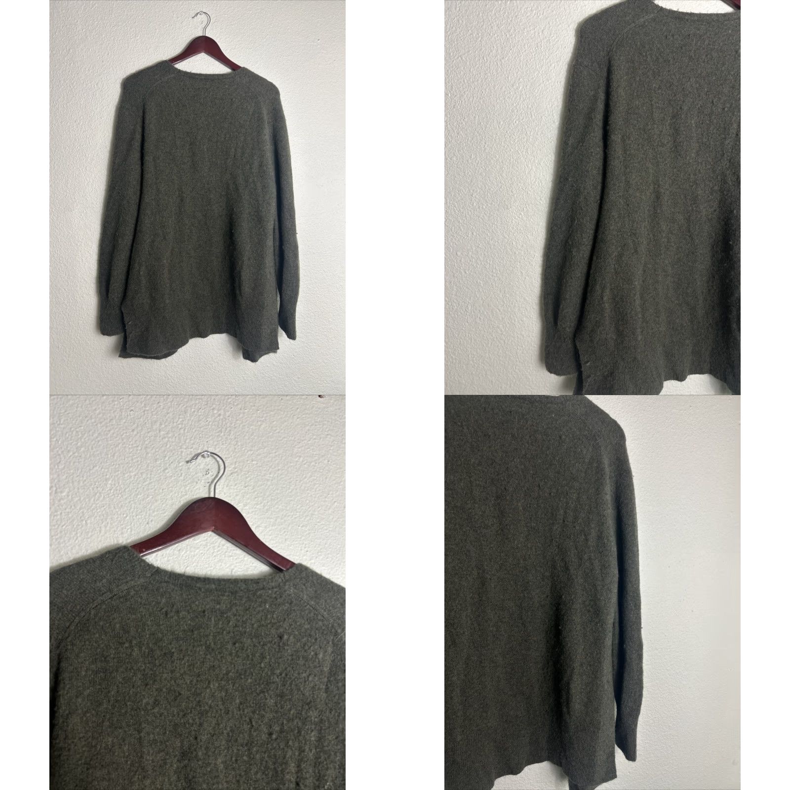 Madewell Madewell Cardigan Sweater Womens Green S Merino Wool Alpaca Open Front Pockets Lightweight Casual Workwear Fall Winter Spring M4226 Size S / US 4 / IT 40 - 9 Thumbnail