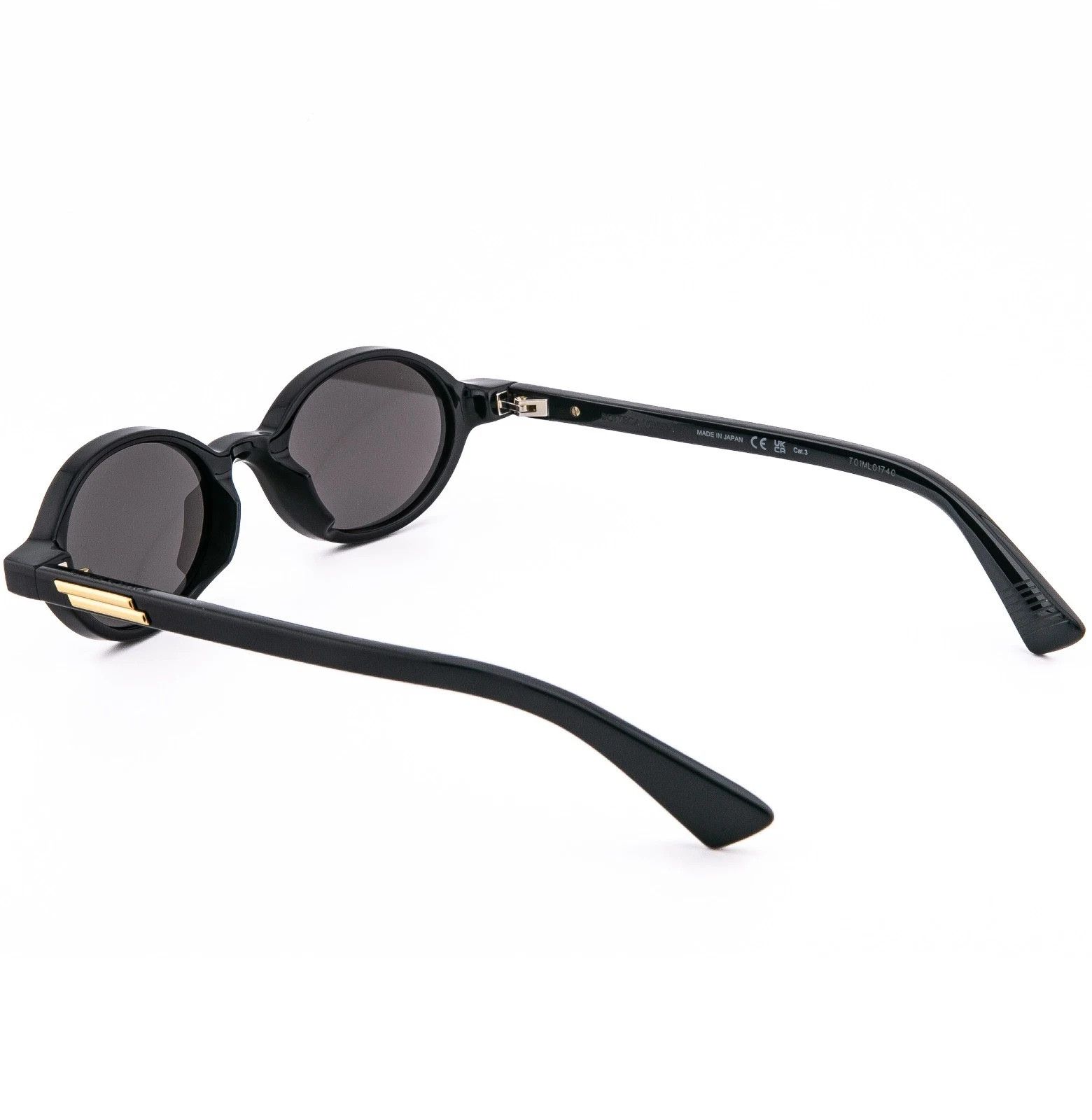 Bottega Veneta BOTTEGA VENETA 1388 BV1388S Black Classic Oval Sunglass 001 Size ONE SIZE - 3 Thumbnail