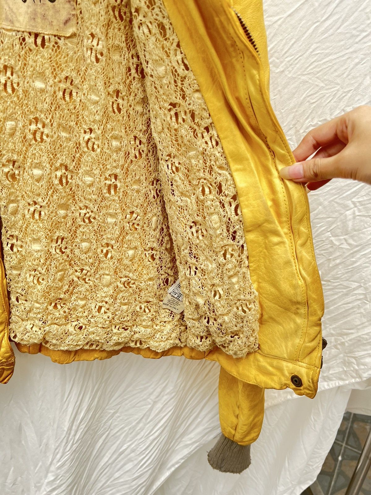 Giorgio Brato Giorgio Brato yellow leather vintage jacket Size US XXS / EU 40 - 17 Thumbnail