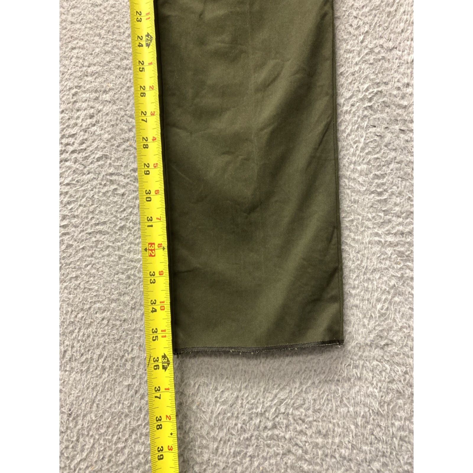 Lee BELL Women’s Chino Pants DARK GREEN Straight Leg 8M Split Button Zip Casual Workwear 36in Inseam Cotton Polyester Twill Ladies Pants Green Wool? Size 30" / US 8 / IT 44 - 4 Thumbnail