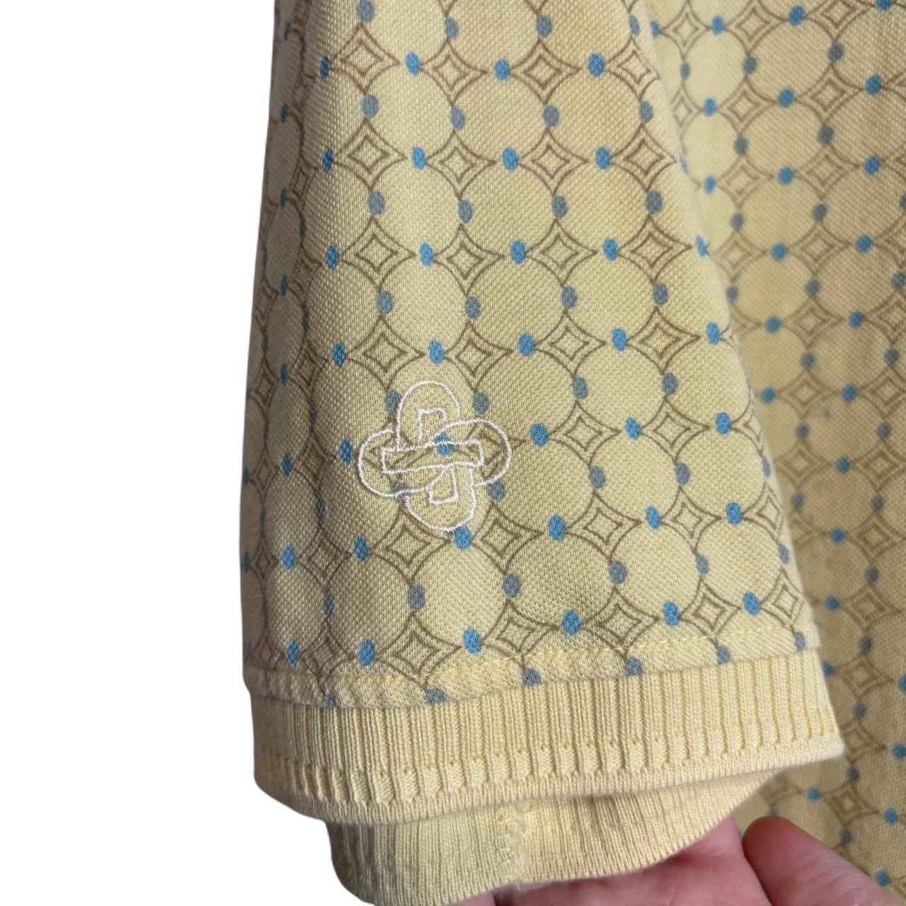 Vintage Vintage Patterned Yellow Oversize Polo Shirt - L Size US L / EU 52-54 / 3 - 8 Thumbnail