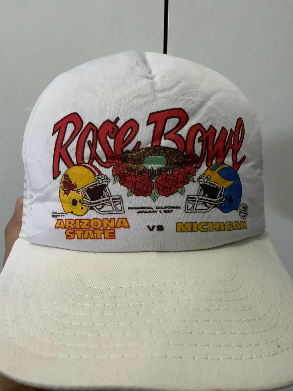 Vintage Vintage Arizona State vs Michigan Rose Bowl Trucker Hat Size ONE SIZE - 6 Thumbnail