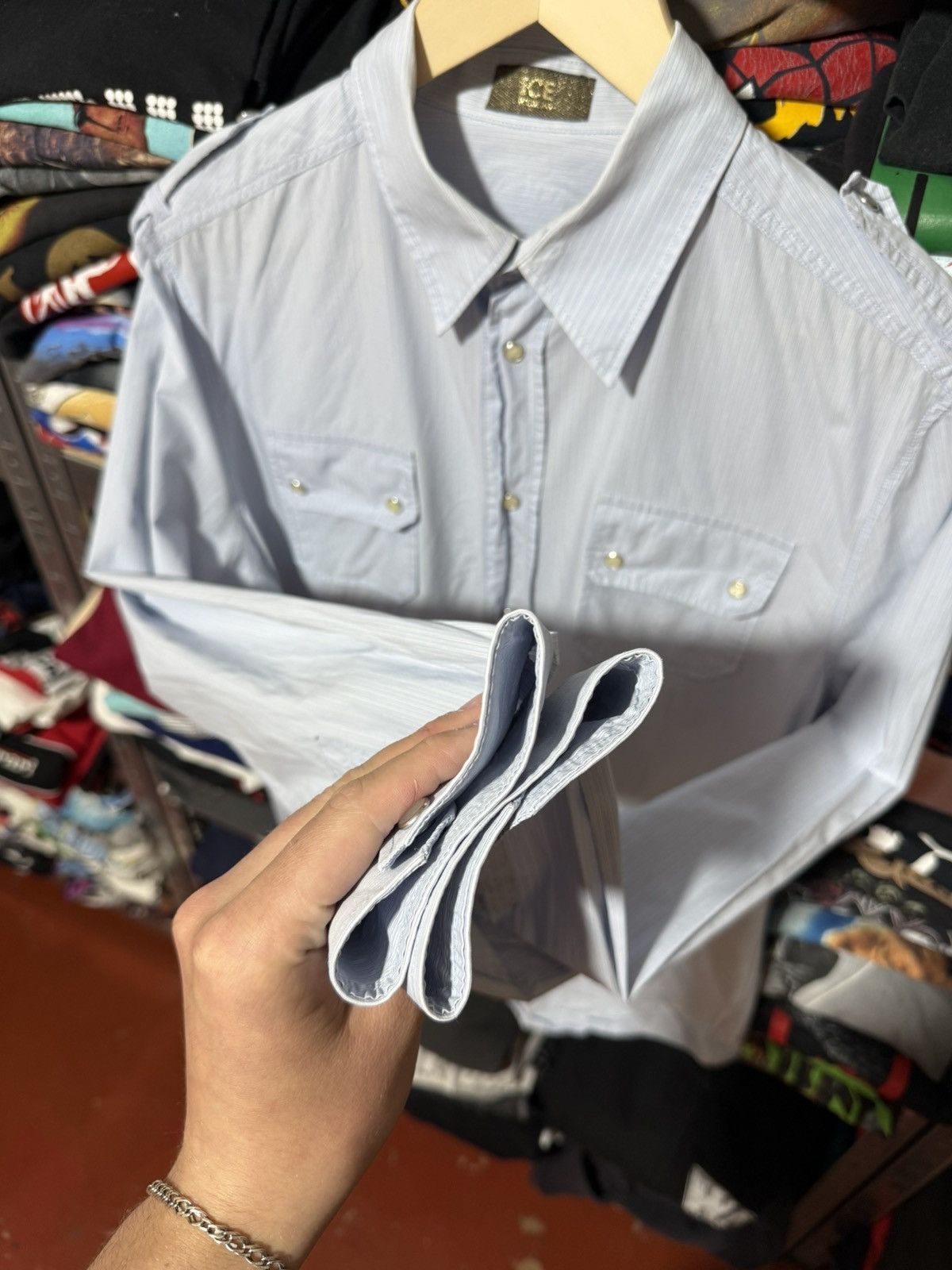 Iceberg Vintage Luxury Iceberg Classic Luxury Button Up Shirt Size US XL / EU 56 / 4 - 10 Thumbnail