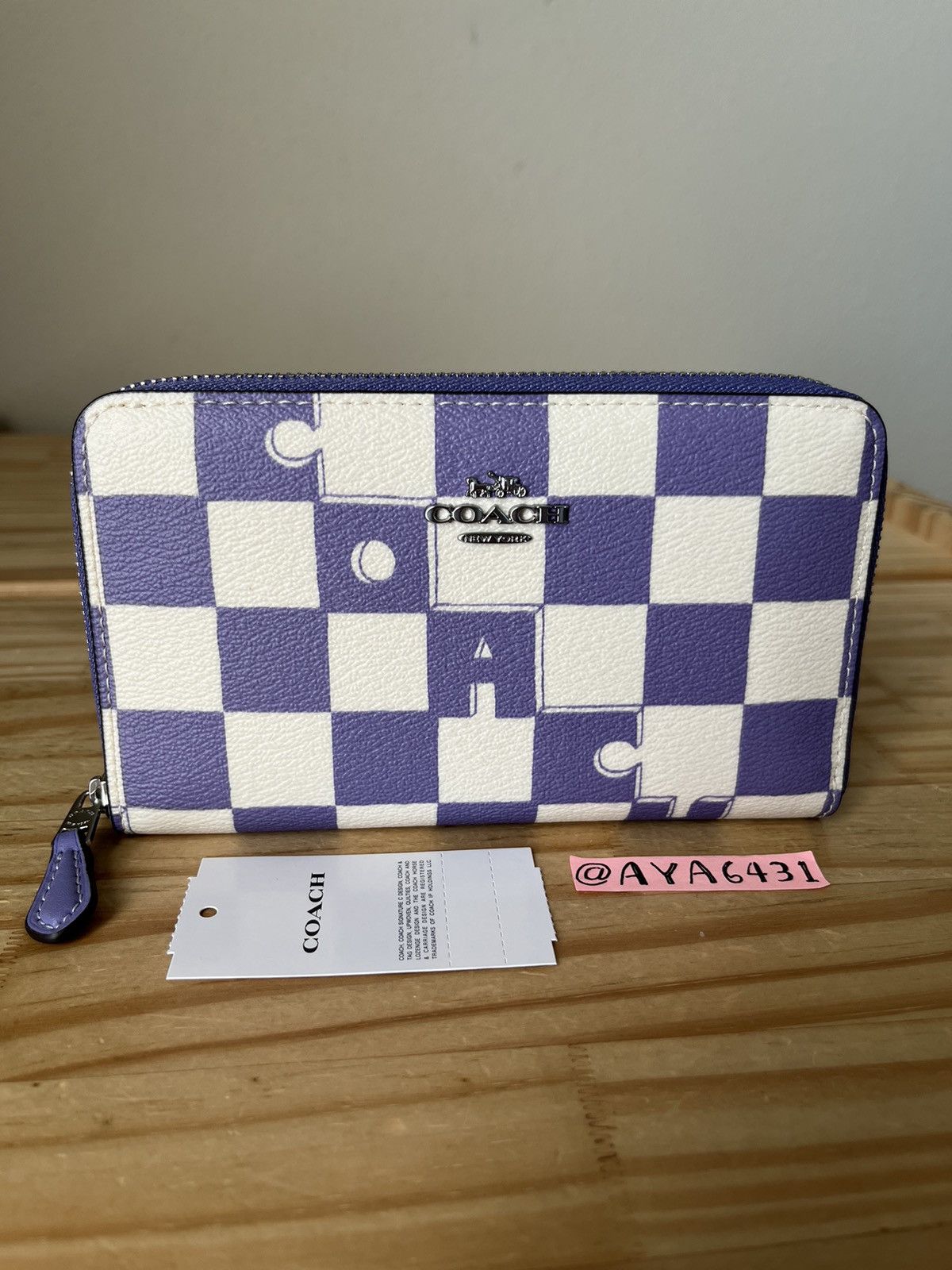 image of Coach Wallet in Purple, Women's