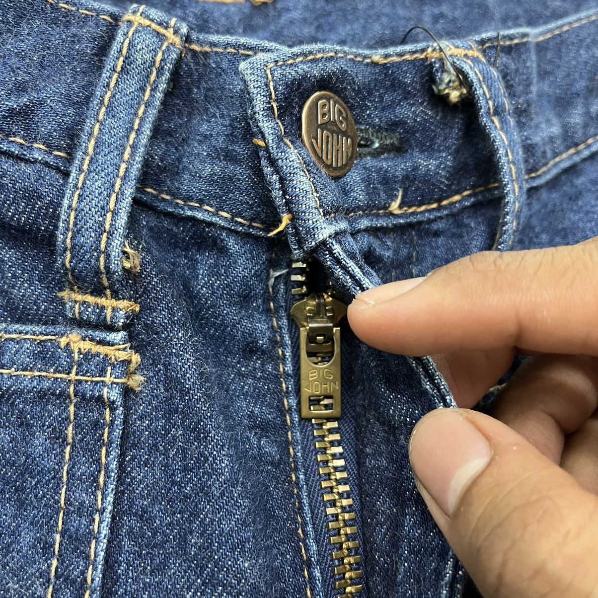 If Six Was Nine × Japanese Brand × Le Grande Bleu (L.G.B.) Vintage Big John Flared Jeans Bush Pants Style BootCut Denim Size US 27 - 8 Thumbnail
