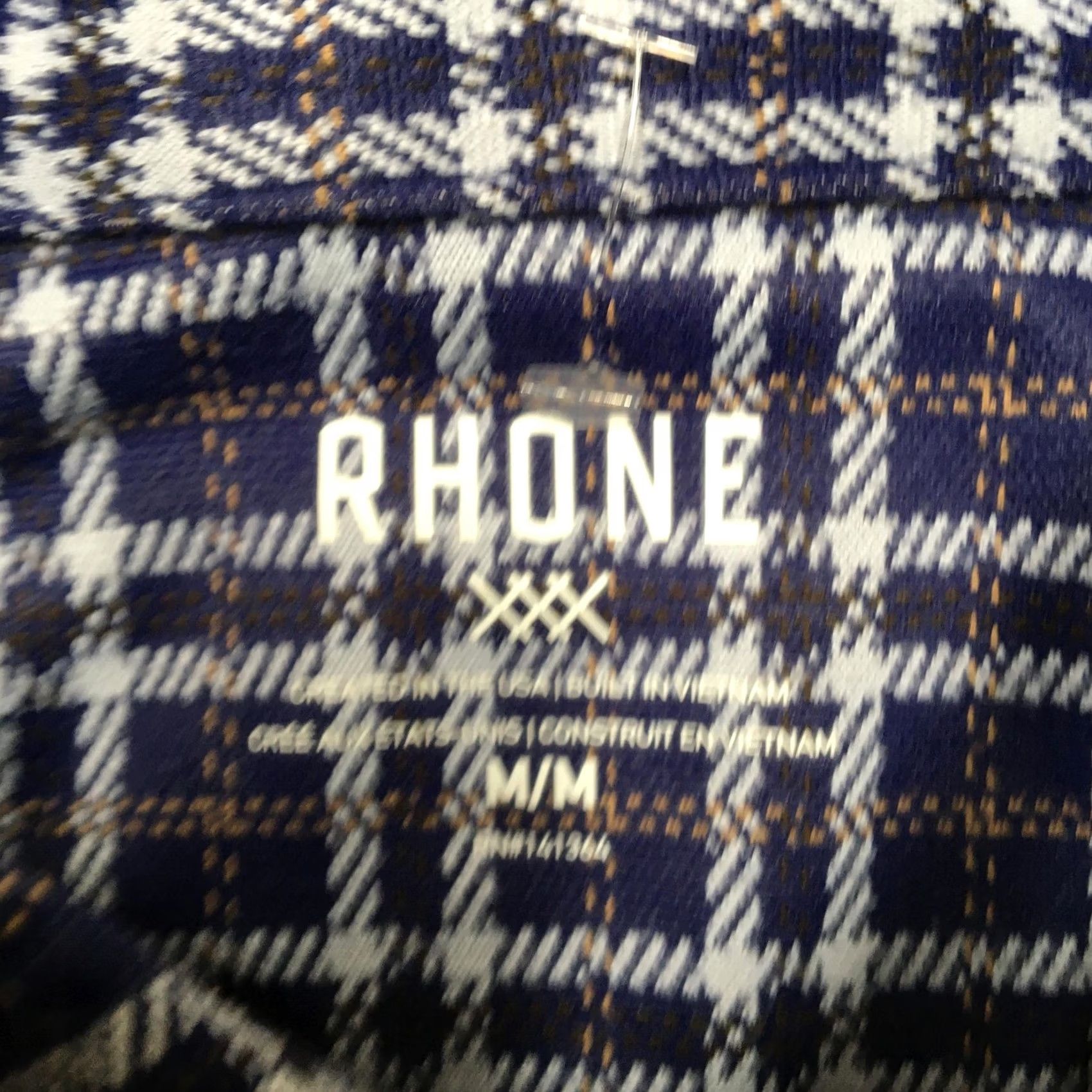 Rhone Rhone Mens Flannel Shirt Blue Plaid Long Sleeve Button-Up Stretch M Medium Size US M / EU 48-50 / 2 - 4 Thumbnail