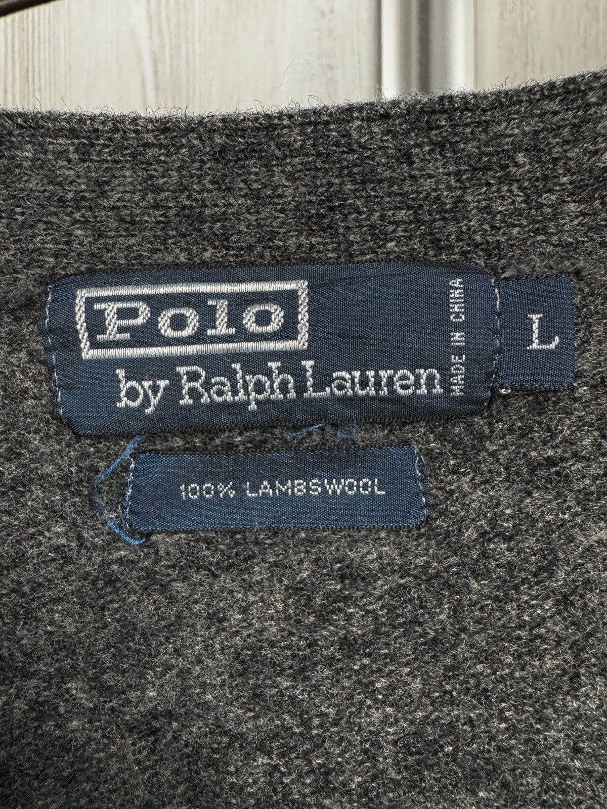 Polo Ralph Lauren Polo Ralph Lauren vintage grey wool knitted cardigan Size US L / EU 52-54 / 3 - 8 Thumbnail