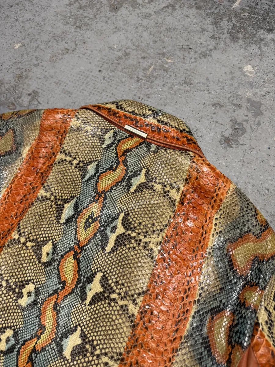 Roberto Cavalli SS2001 Roberto Cavalli Grey & Orange Python Leather Jacket Size US S / EU 44-46 / 1 - 9 Thumbnail