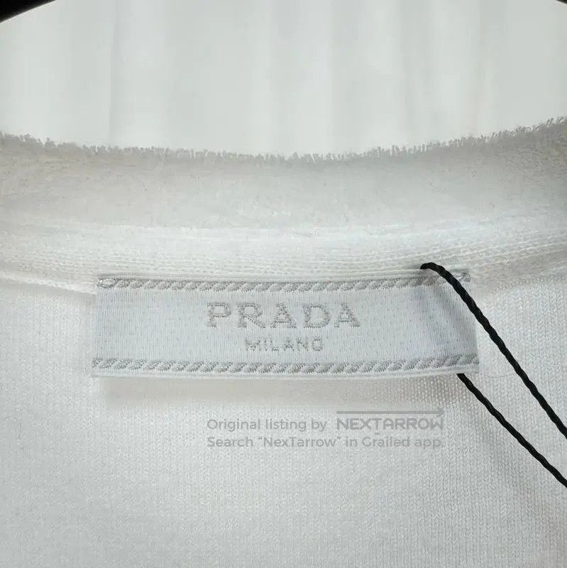 Prada Prada Men's White Logo Short Sleeve T-Shirt. Size US L / EU 52-54 / 3 - 5 Thumbnail
