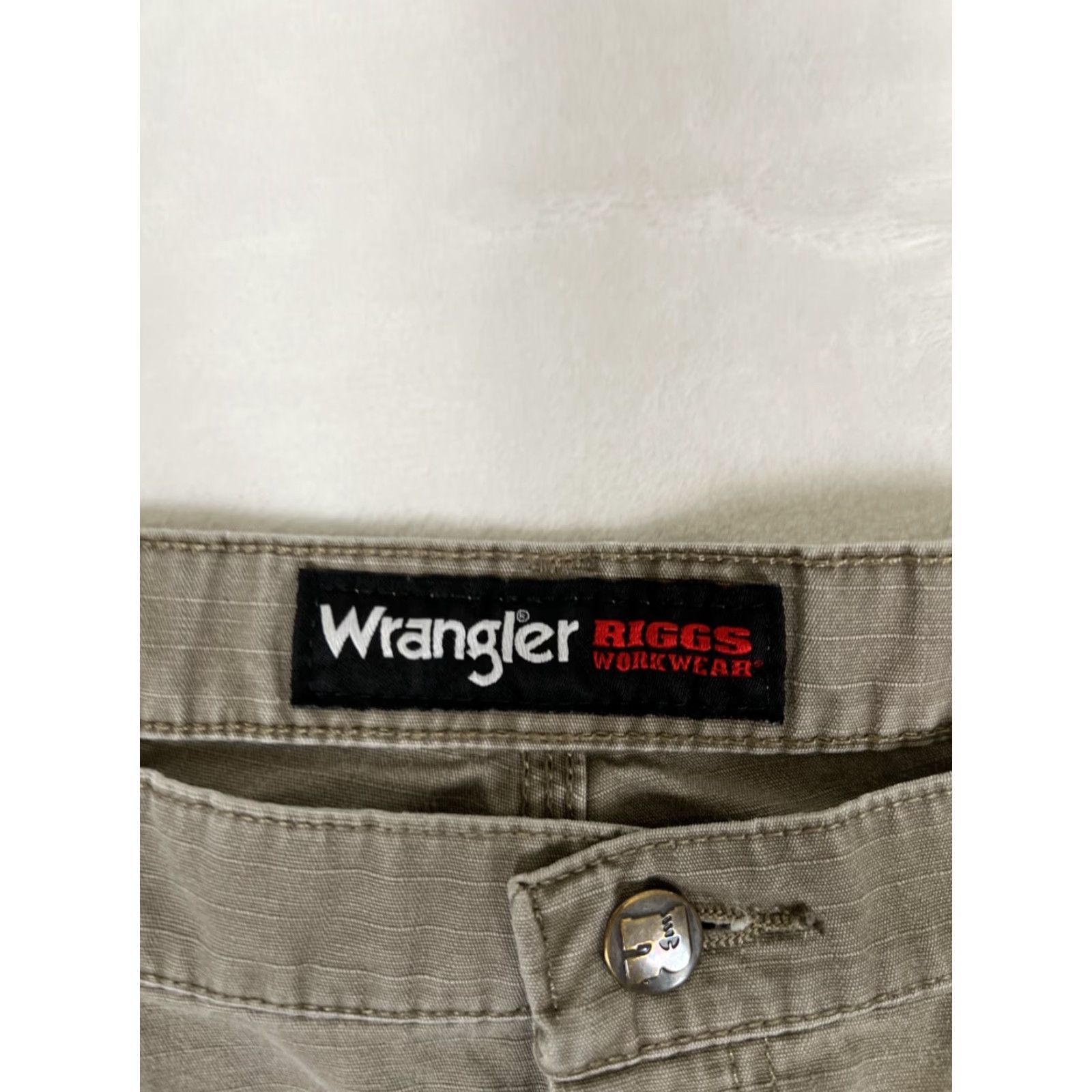 Wrangler VINTAGE Wrangler RIGGS Workwear Cargo Pants Mens 32x30 Beige Stain 90s Grunge Logo Size US 32 / EU 48 - 6 Thumbnail