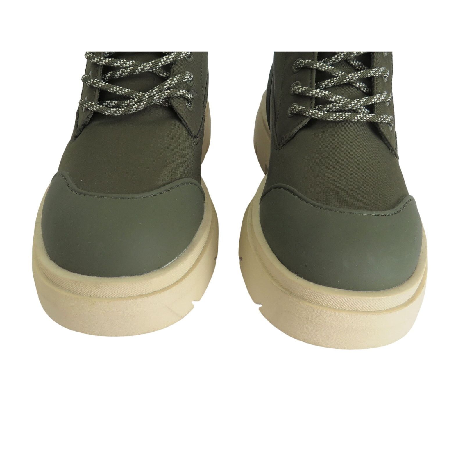 Zara New ZARA Green Faux Leather Lace Up Combat Boots Women 10 Size US 10 / IT 40 - 4 Thumbnail