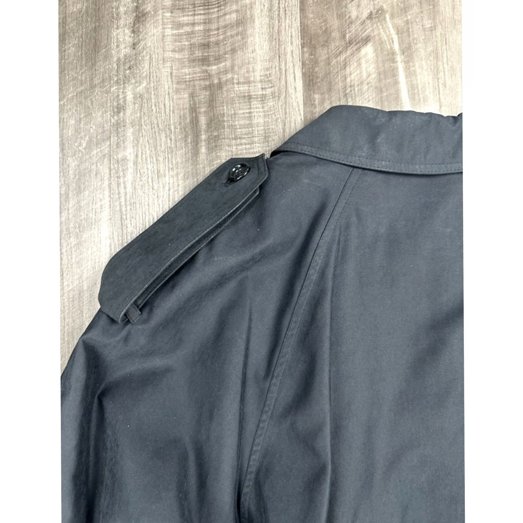 London Fog VINTAGE London Fog Trench Coat Mens 44 Regular Black 44R 31 Hem 45 Total Length 24 Sleeve Length Size US S / EU 44-46 / 1 - 4 Thumbnail
