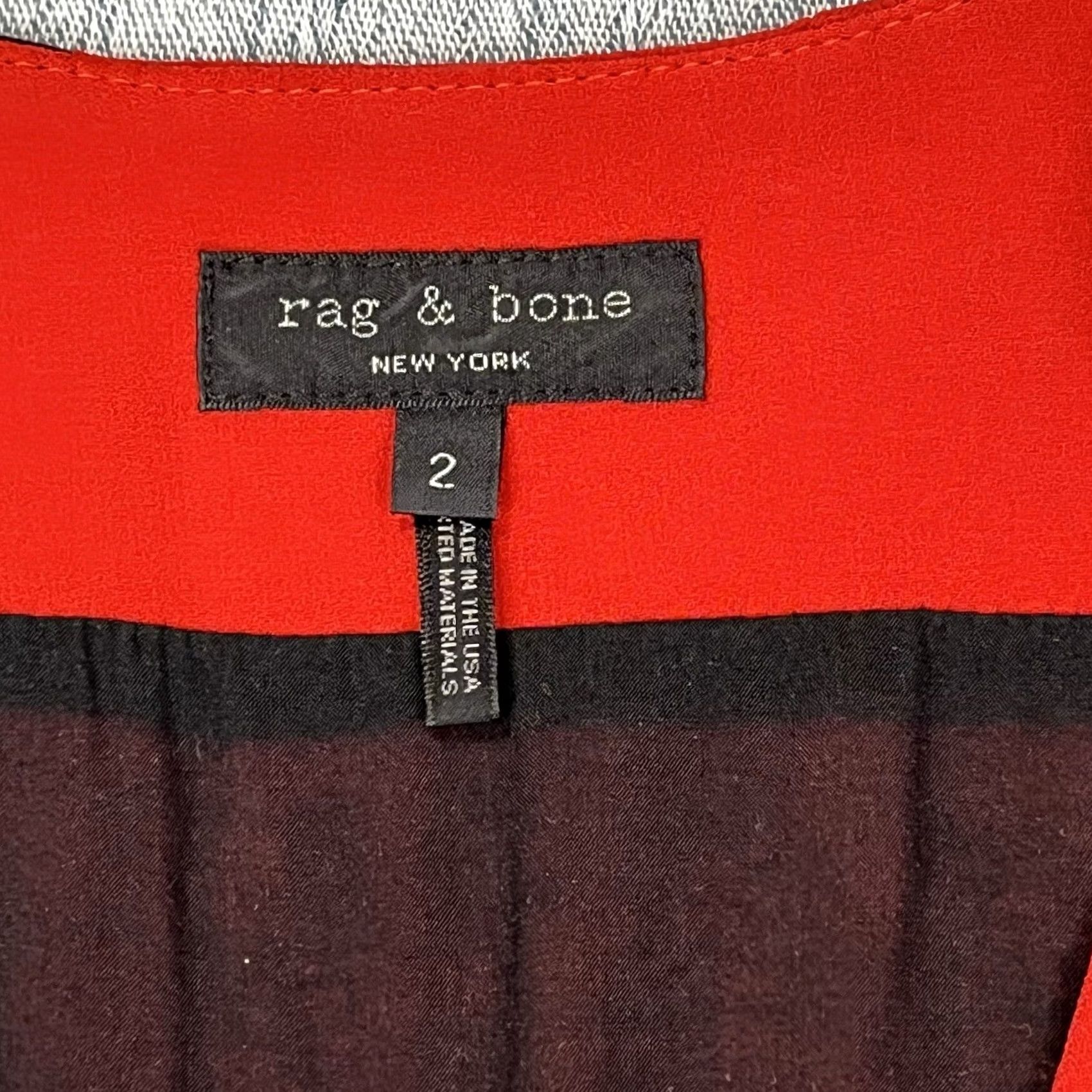 Rag & Bone rag & bone Red Sleeveless V-Neck Slip On Lined Dress Size 2 Size XS / US 0-2 / IT 36-38 - 4 Thumbnail