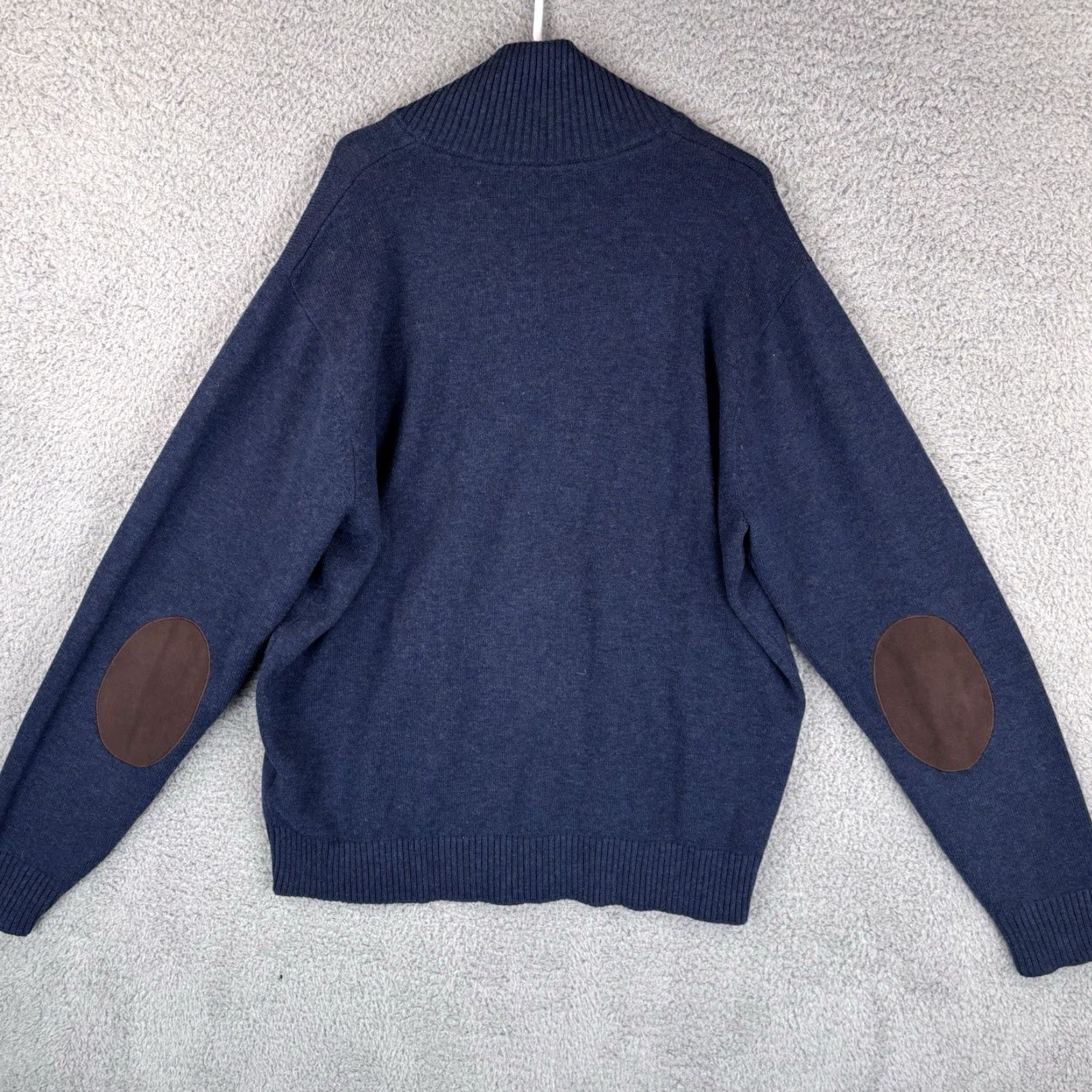 Peter Millar Peter Millar Sweater Mens 2XL Blue Merino Wool-Cotton Henley Elbow Patch Pocket Shirt Size US XXL / EU 58 / 5 - 5 Thumbnail