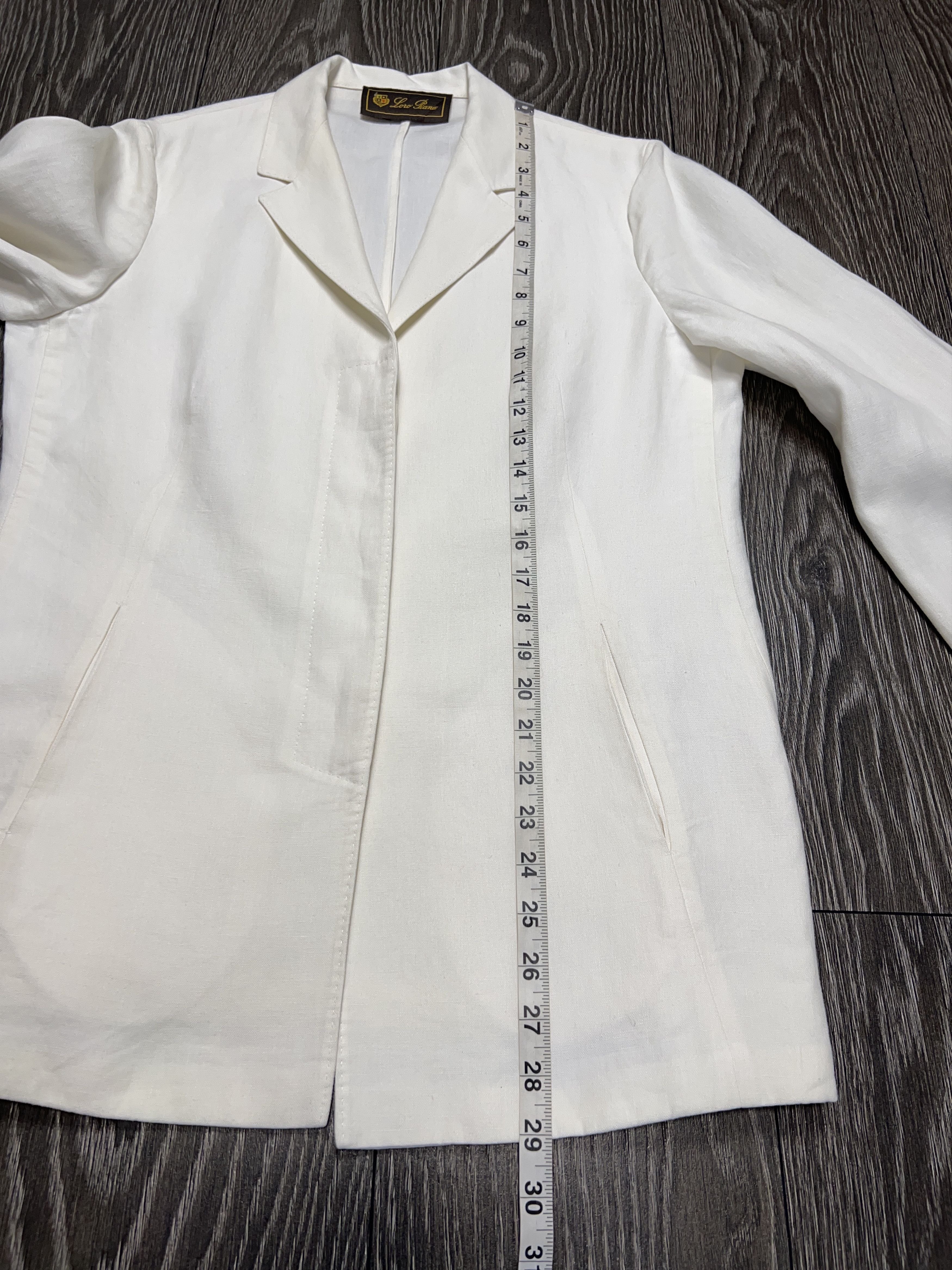 Loro Piana Womens Loro Piana White Linen Blazer Jacket Size 46 Size L / US 10 / IT 46 - 9 Thumbnail