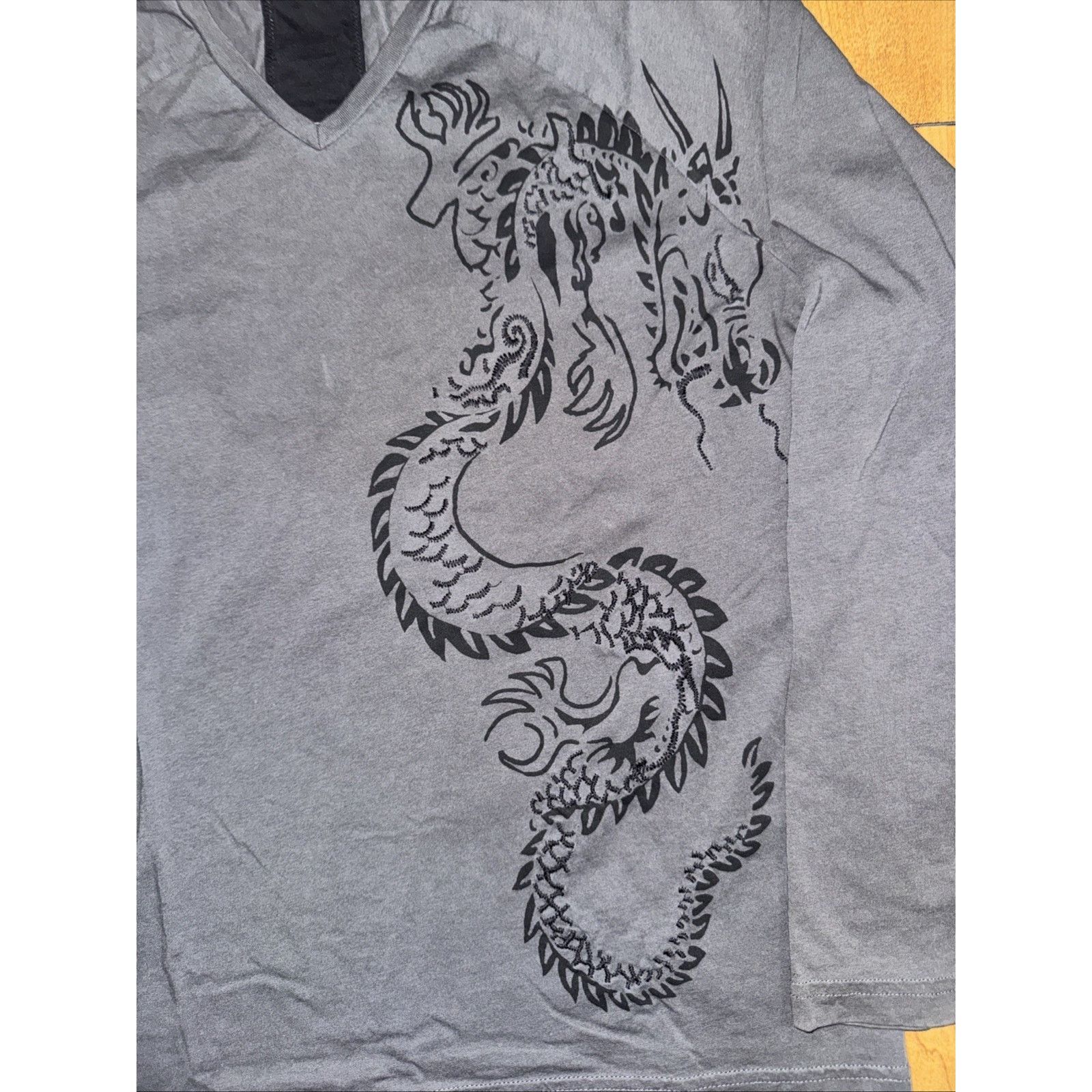 Vintage INC International Concepts V-Neck Dragon Long Sleeve L Size US L / EU 52-54 / 3 - 2 Thumbnail
