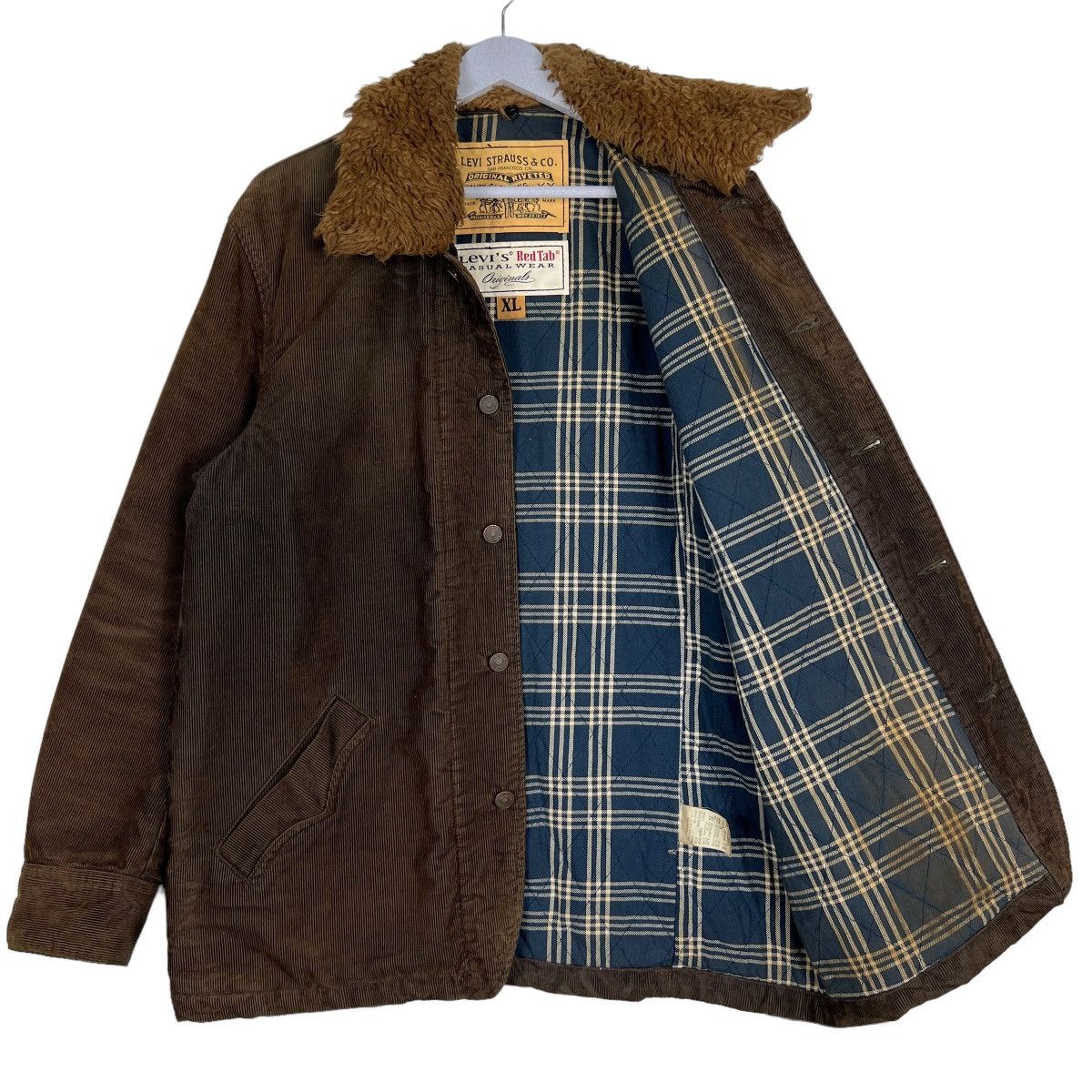 Levi's 🔥 LEVIS RED TAB FUR TRIM CORDUROY JACKET Size US XL / EU 56 / 4 - 9 Thumbnail
