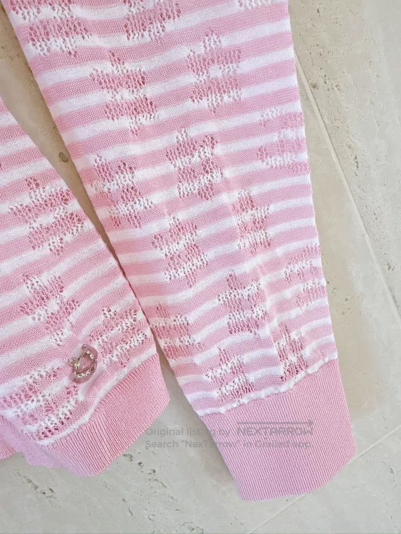 Chanel Chanel 24C Early Spring Vacation Pink and White Striped Ho Size XS / US 0-2 / IT 36-38 - 5 Thumbnail