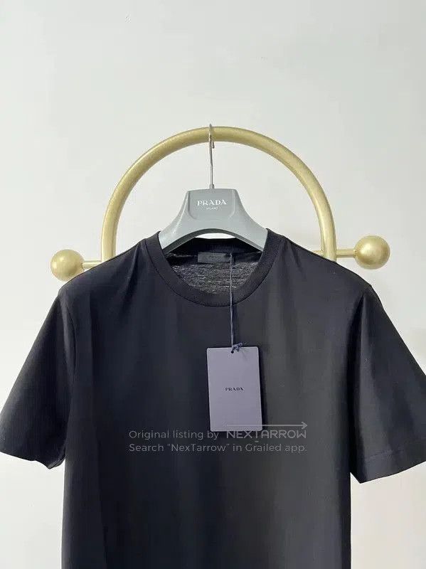 Prada Prada Black Cotton Men's T-Shirt XL. Size US XL / EU 56 / 4 - 3 Thumbnail