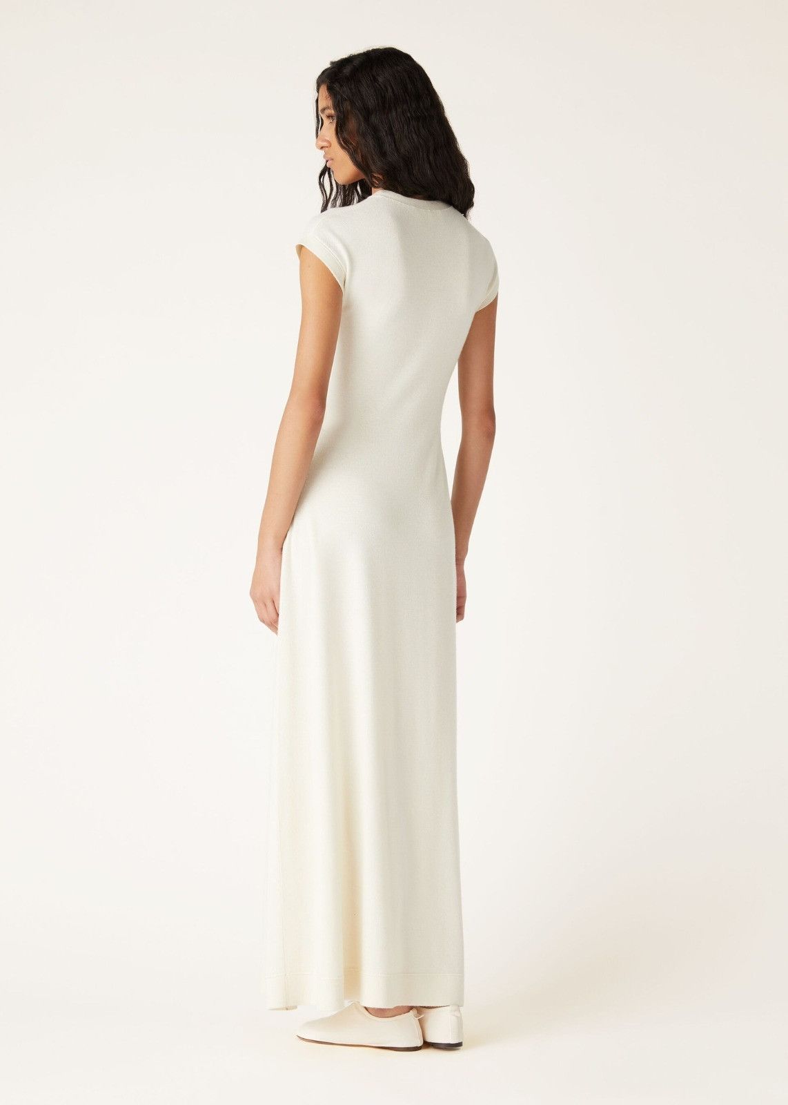 Loro Piana o1srvl11e1125 FAO4533 Cocooning Dreamy Soft Dress in White Size L / US 10 / IT 46 - 4 Thumbnail