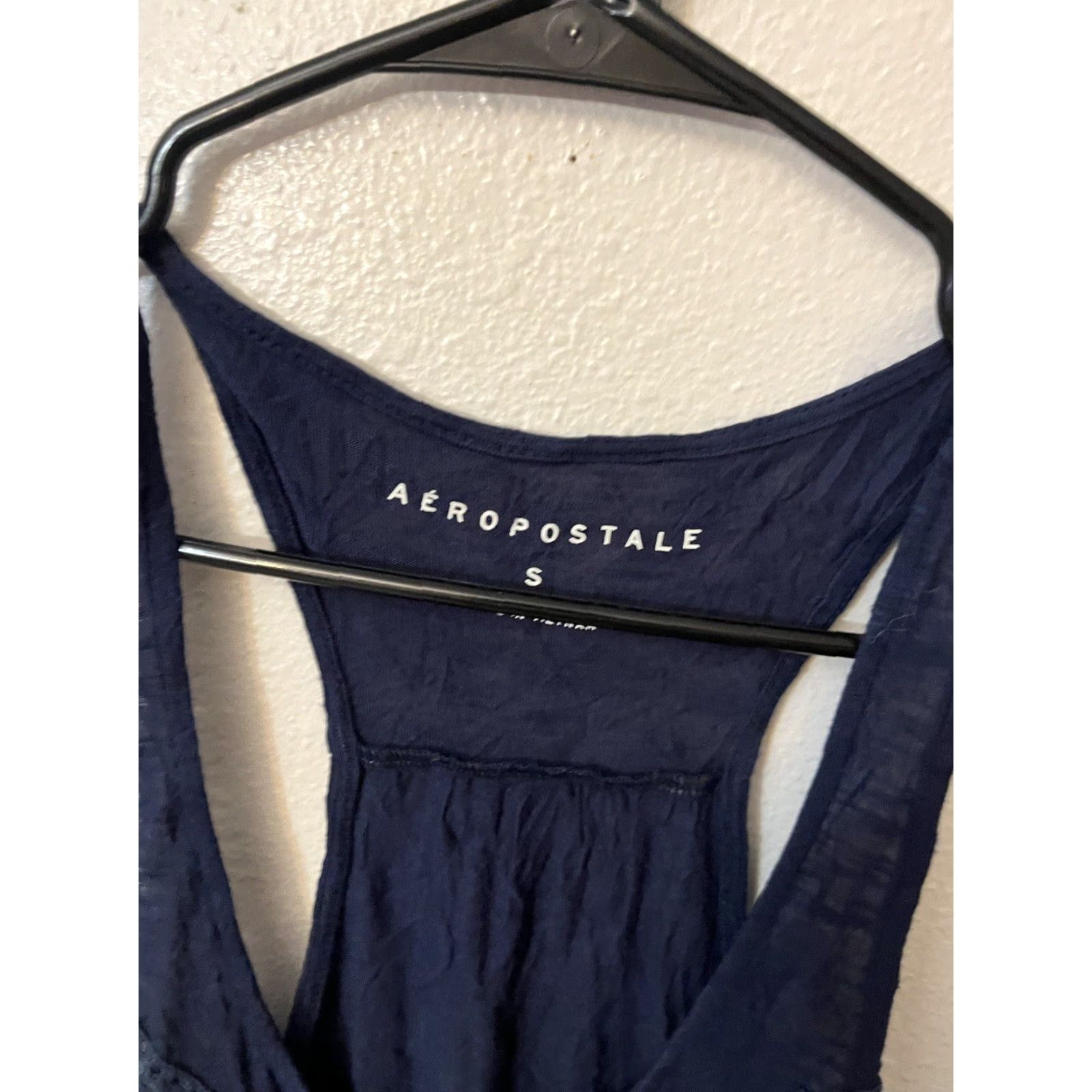 Aeropostale AEROPOSTALE Basic Tank Top Size Small Navy Blue Teens Womens Size S / US 4 / IT 40 - 2 Thumbnail