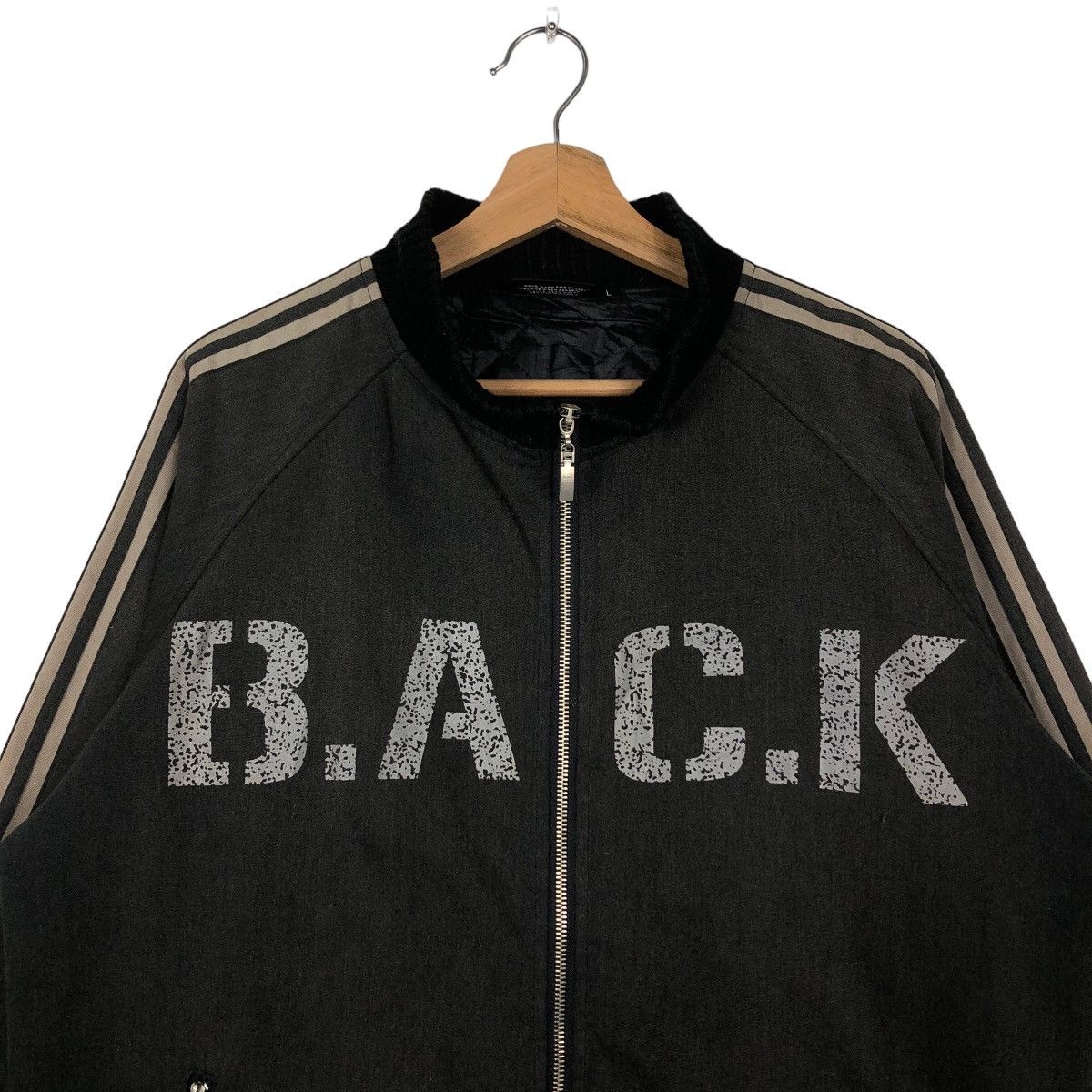 Japanese Brand 🔥BACK Big Logo Spell Out Bomber Jacket Streetwear Biker Size US M / EU 48-50 / 2 - 2 Thumbnail
