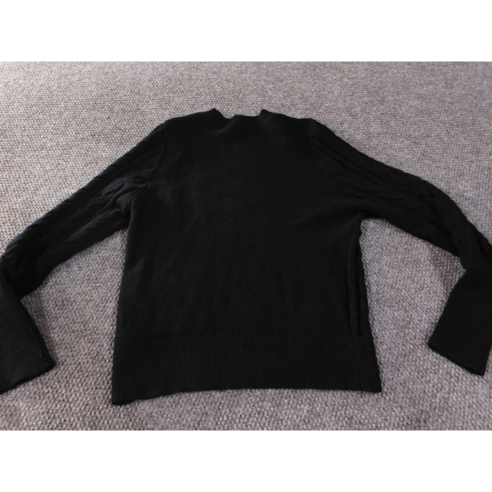 Express Express Womens Medium Black Crewneck Knit Pullover Sweater Size M / US 6-8 / IT 42-44 - 7 Thumbnail