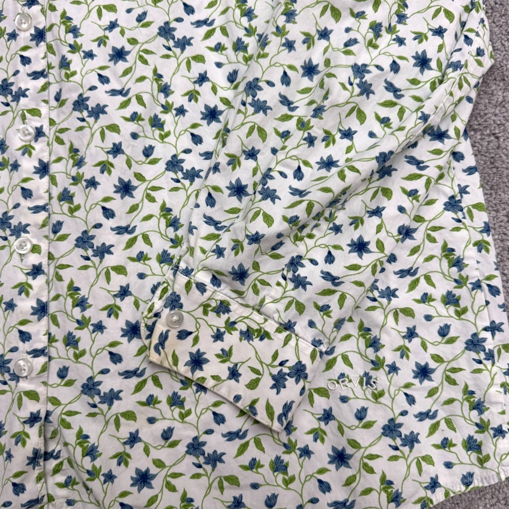 Orvis Orvis Shirt Women 18 Plus Cotton Floral Wrinkle Free Button Down Long Sleeve Top Size XXL / US 16-18 / IT 52-54 - 5 Thumbnail