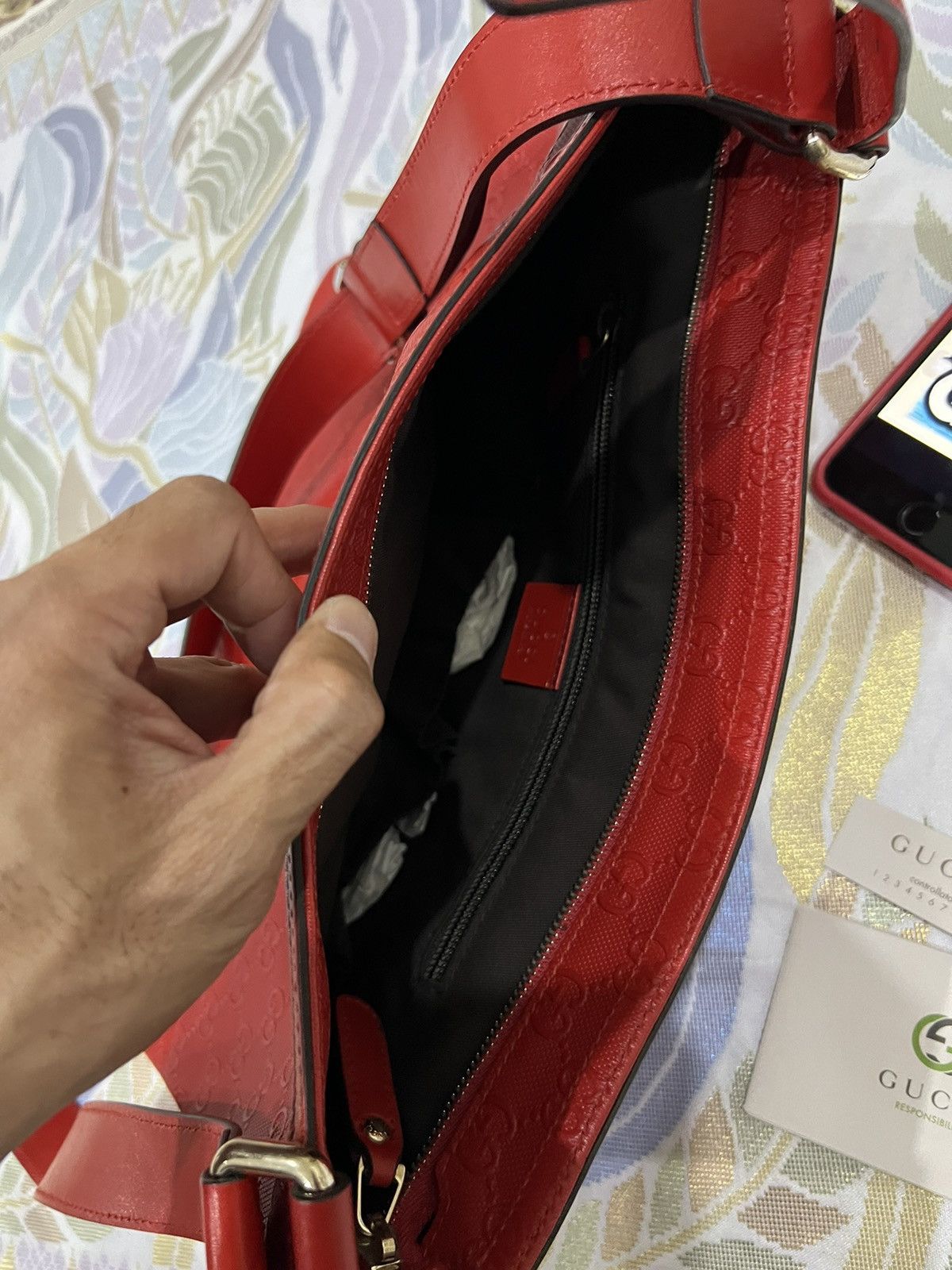 Gucci Gucci sling bag red monogram Size ONE SIZE - 8 Thumbnail