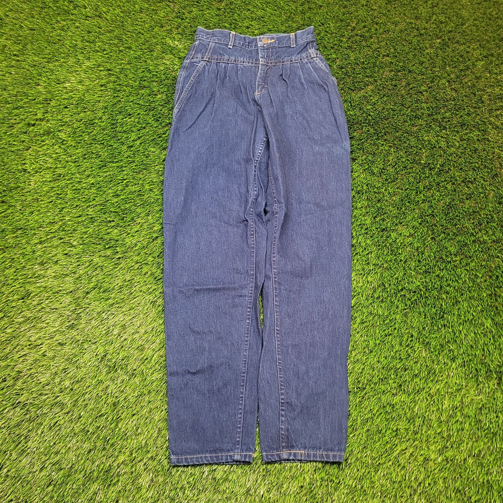 Lee VTG 80s Lee High Rise Mom Jeans Womens 27x32 Pleated Tapered Size 27" / US 4 / IT 40 - 1 Thumbnail