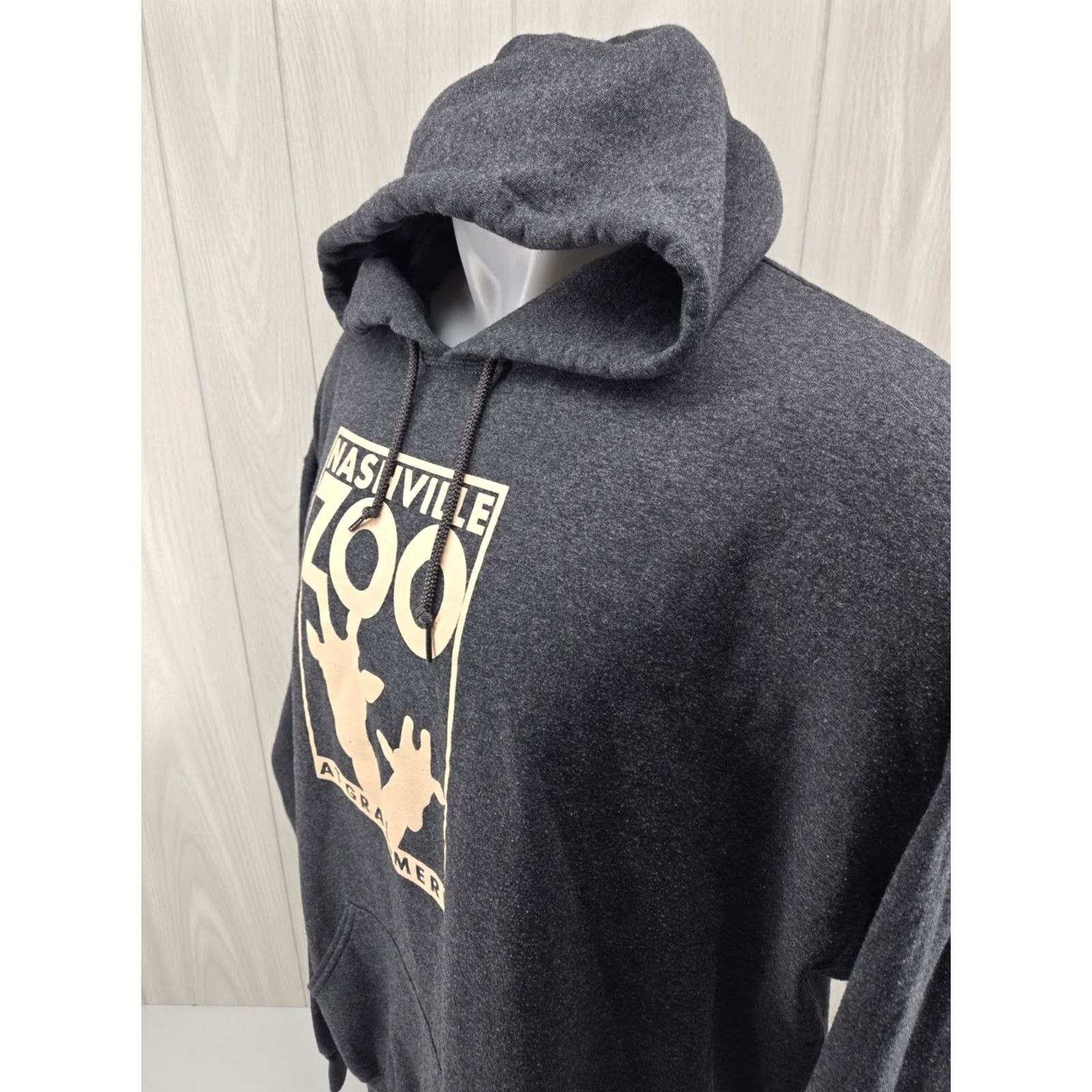 Jerzees VINTAGE Nashville Zoo At Grassmere Hoodie Adults 2XL Gray Sweatshirt Souvenir Size US XXL / EU 58 / 5 - 5 Thumbnail