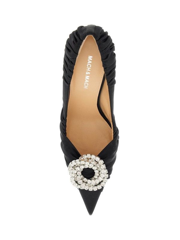 MACH & MACH o1s22i1n0125 Galaxy Satin Pumps in Black Size US 9 / IT 39 - 2 Thumbnail