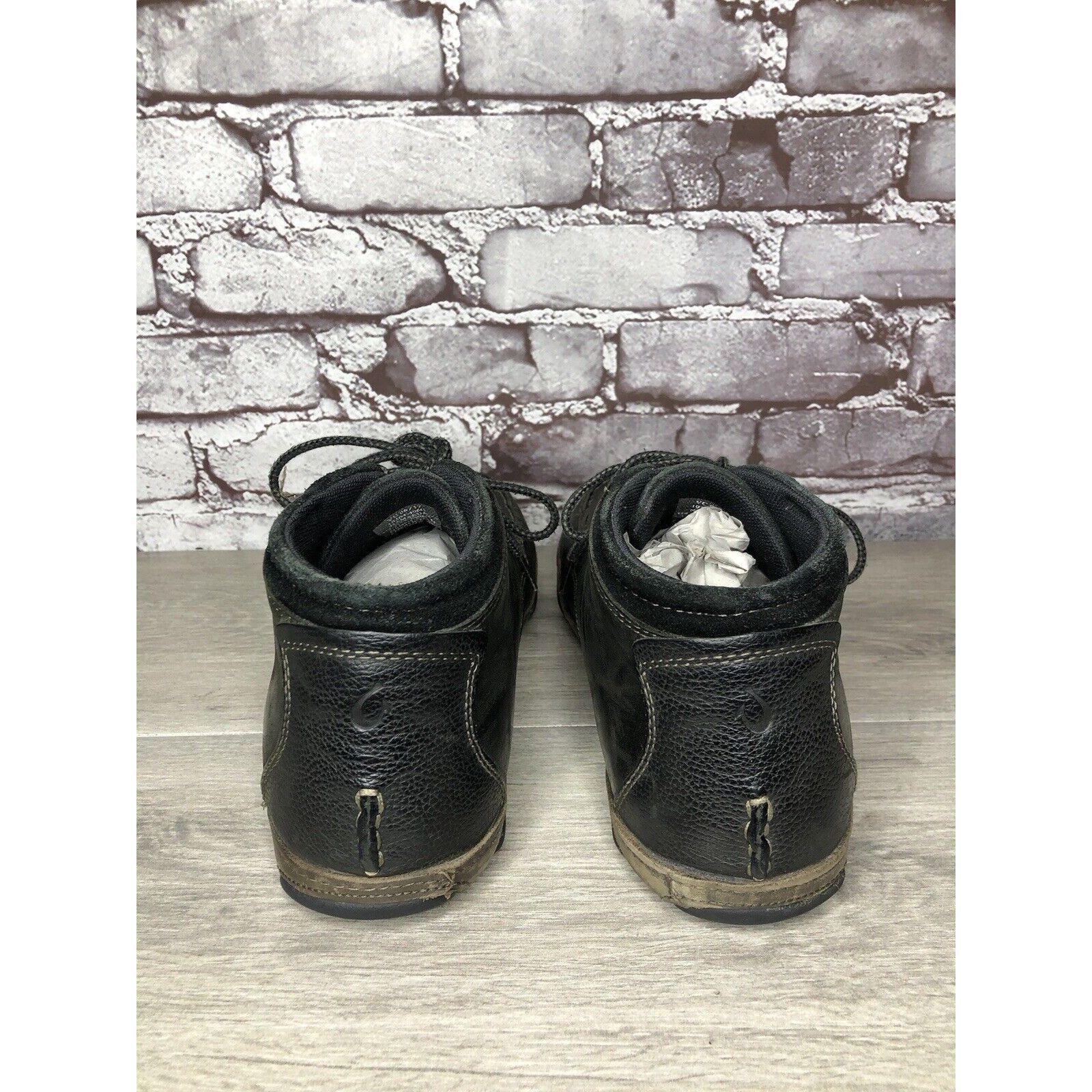Olukai OluKai Hamakua Chukka Black Leather Lace Up Boots Men Sz 9.5 Size US 9.5 / EU 42-43 - 3 Thumbnail