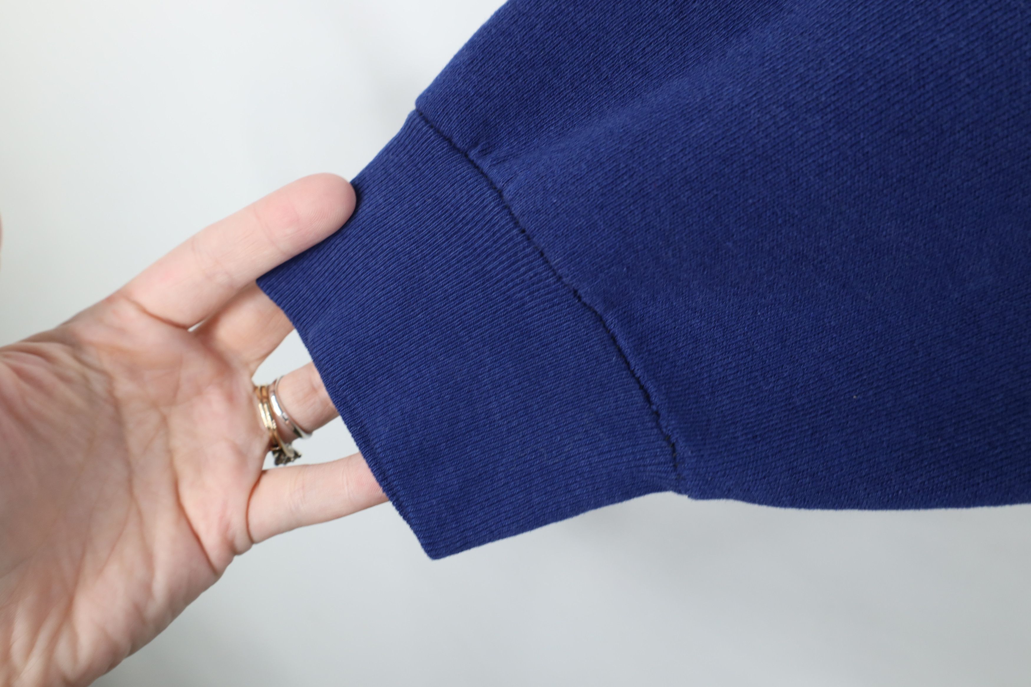 Vintage Vintage 90s Streetwear Blank Crewneck Sweatshirt Blue USA Size XL / US 12-14 / IT 48-50 - 7 Thumbnail