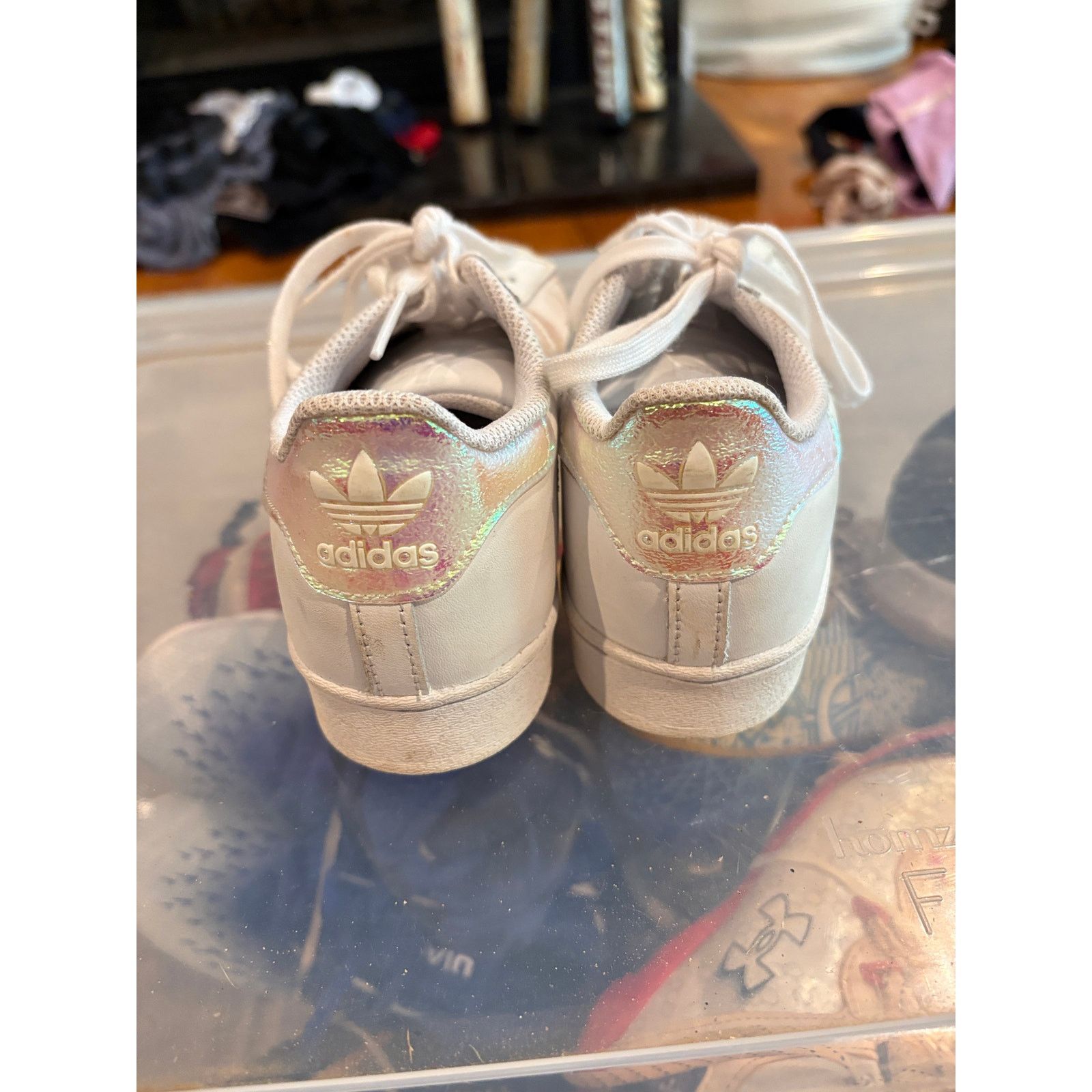 Adidas Adidas Superstar White Stripe Sneakers Women’s Size 3 Size US 4 / IT 34 - 7 Thumbnail