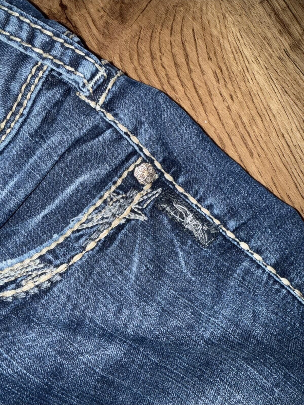 Silver Jeans Co. Silver Jeans SUKI 17 Blue Bootcut Stretch Embellished Pocket Size 27" / US 4 / IT 40 - 7 Thumbnail