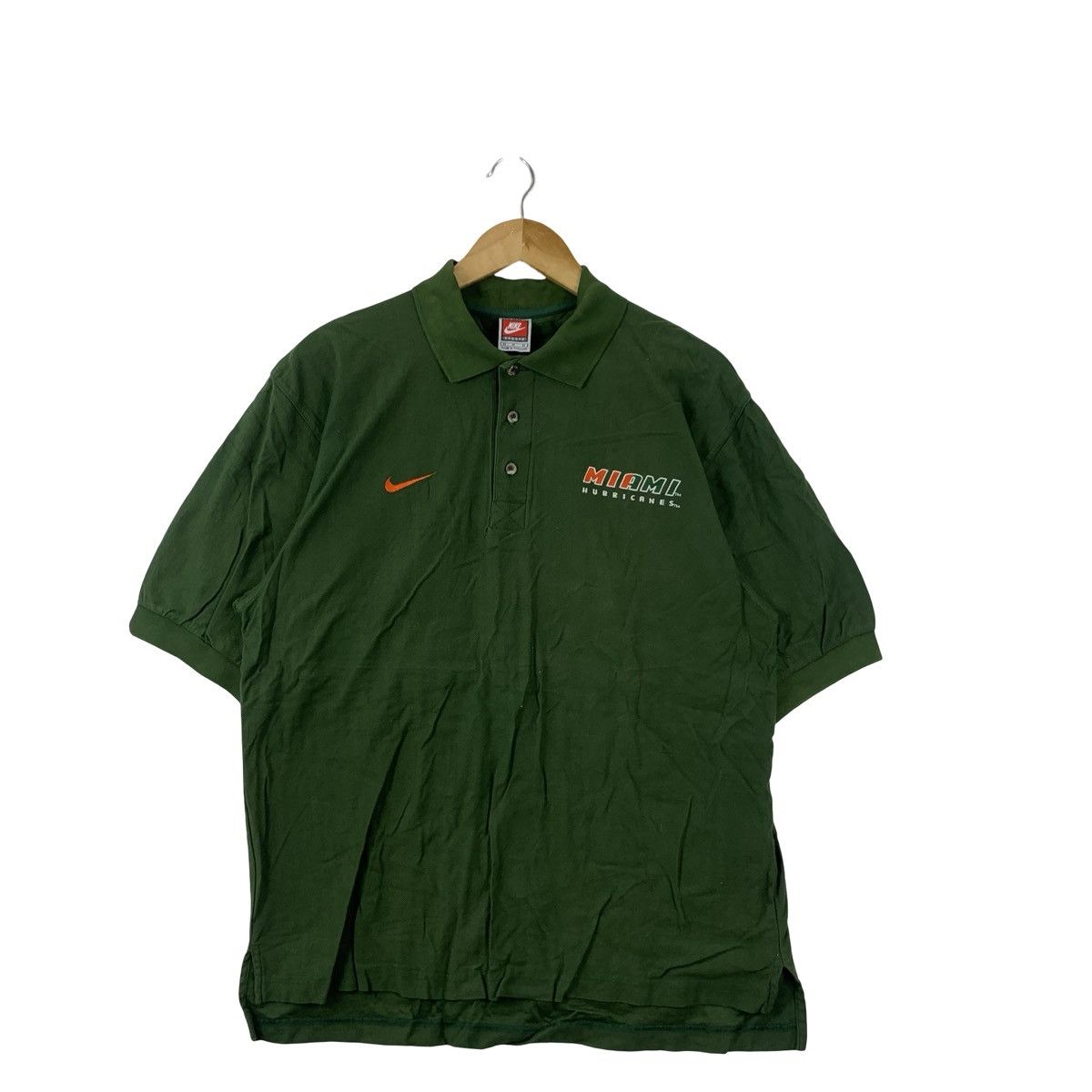 Nike Vintage NIKE x NFL Y2K Miami Hurricanes Football Polo Tee Size US M / EU 48-50 / 2 - 4 Thumbnail
