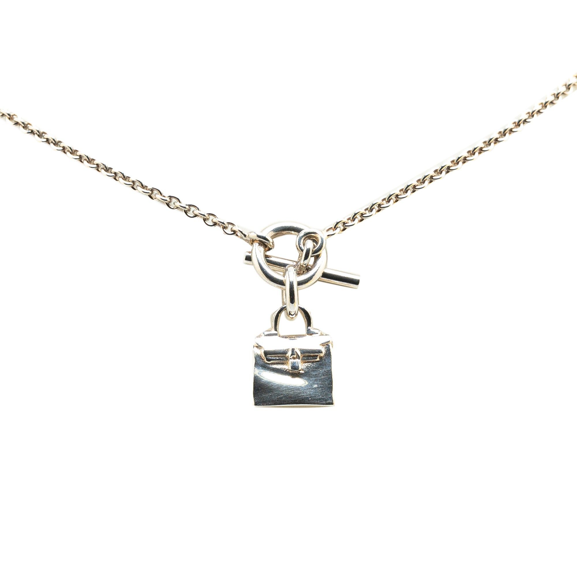 Hermes Hermès Sterling Silver Amulets Kelly Pendant Necklace Silver Size ONE SIZE - 1 Thumbnail
