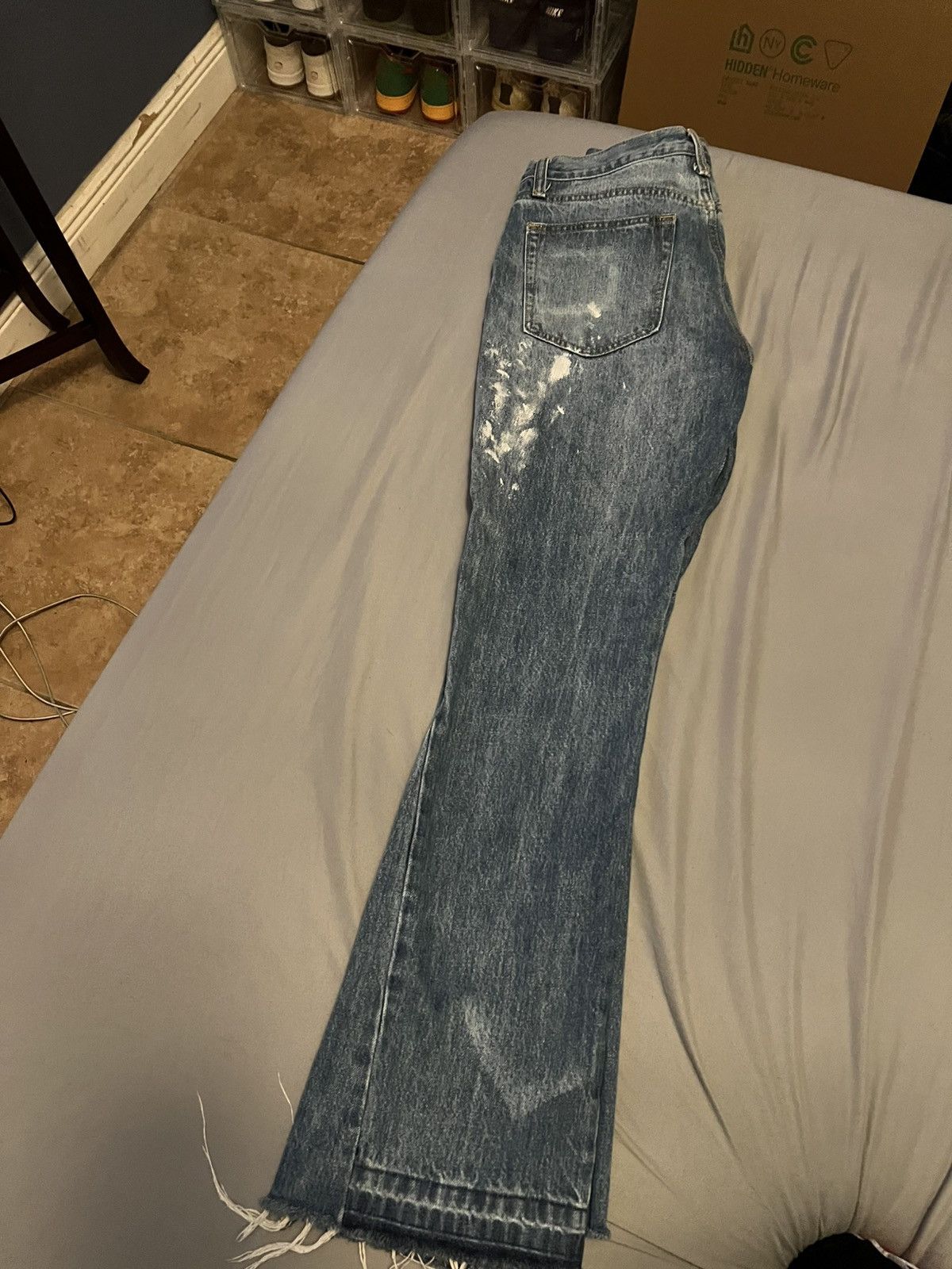MNML MNML Straight Denim Splatter Jeans Size US 31 - 2 Thumbnail