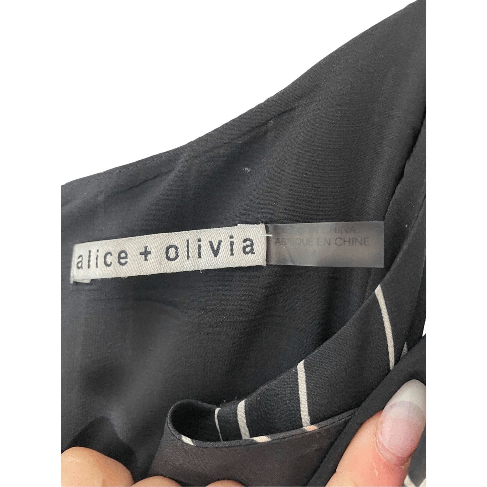 Alice + Olivia Alice + Olivia Spaghetti Stripe Maxi Slit Dress Minimal 4 Size S / US 4 / IT 40 - 2 Thumbnail